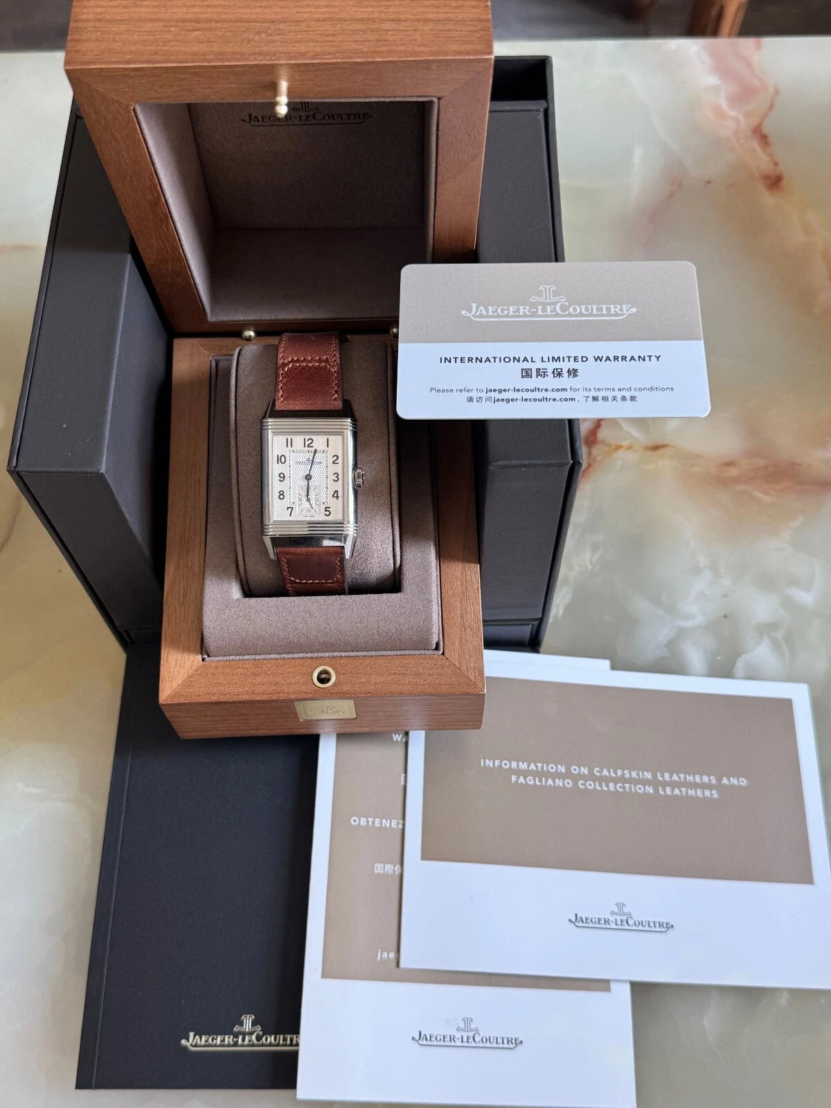 Jaeger LeCoultre Reverso Classic Duoface Large Model Steel Men
s Watch Q3848422