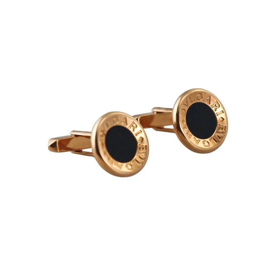 Bvlgari Bulgari 18k Gold Onyx Cufflinks