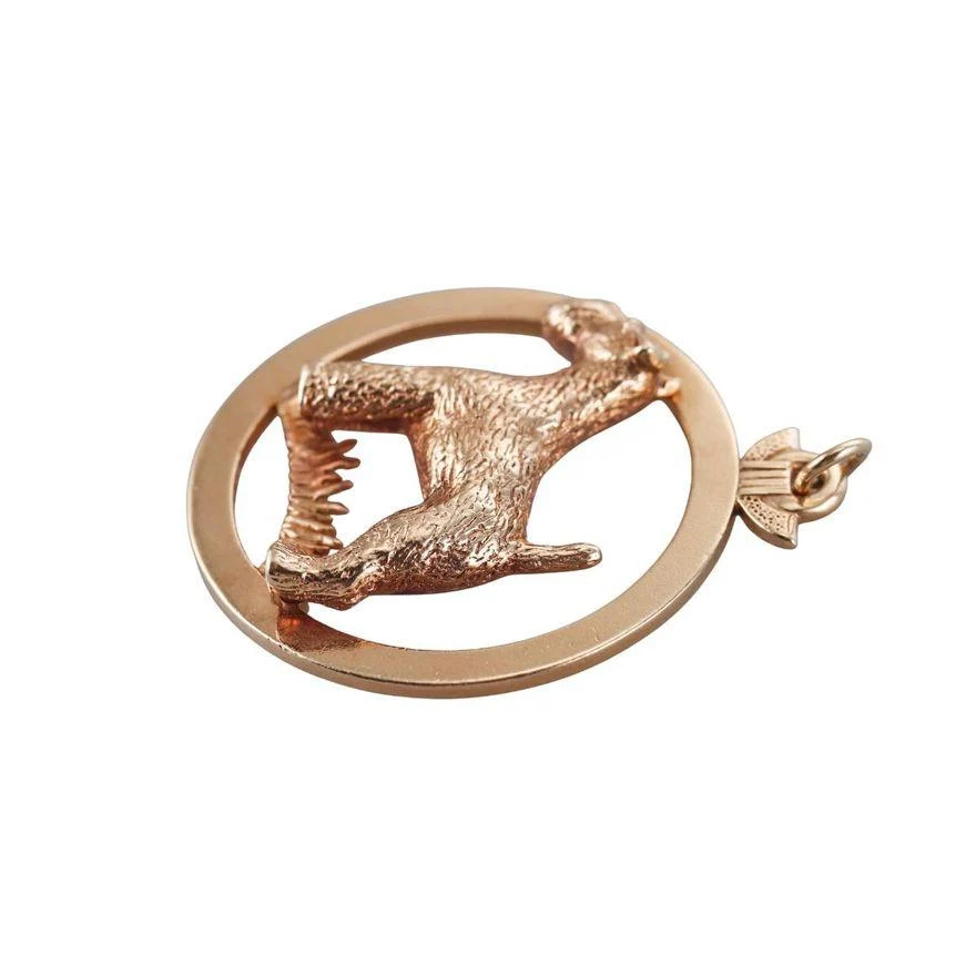 Tiffany Mid Century 14k Gold Terrier Medallion Pendant