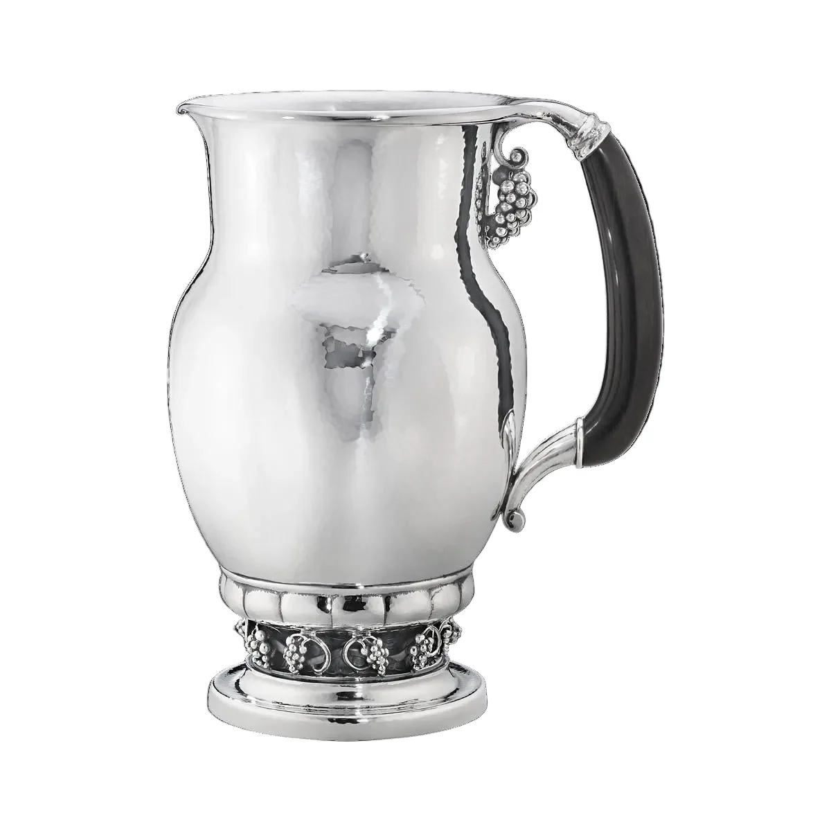 Georg Jensen Grape Sterling Silver Ebony Pitcher 407A