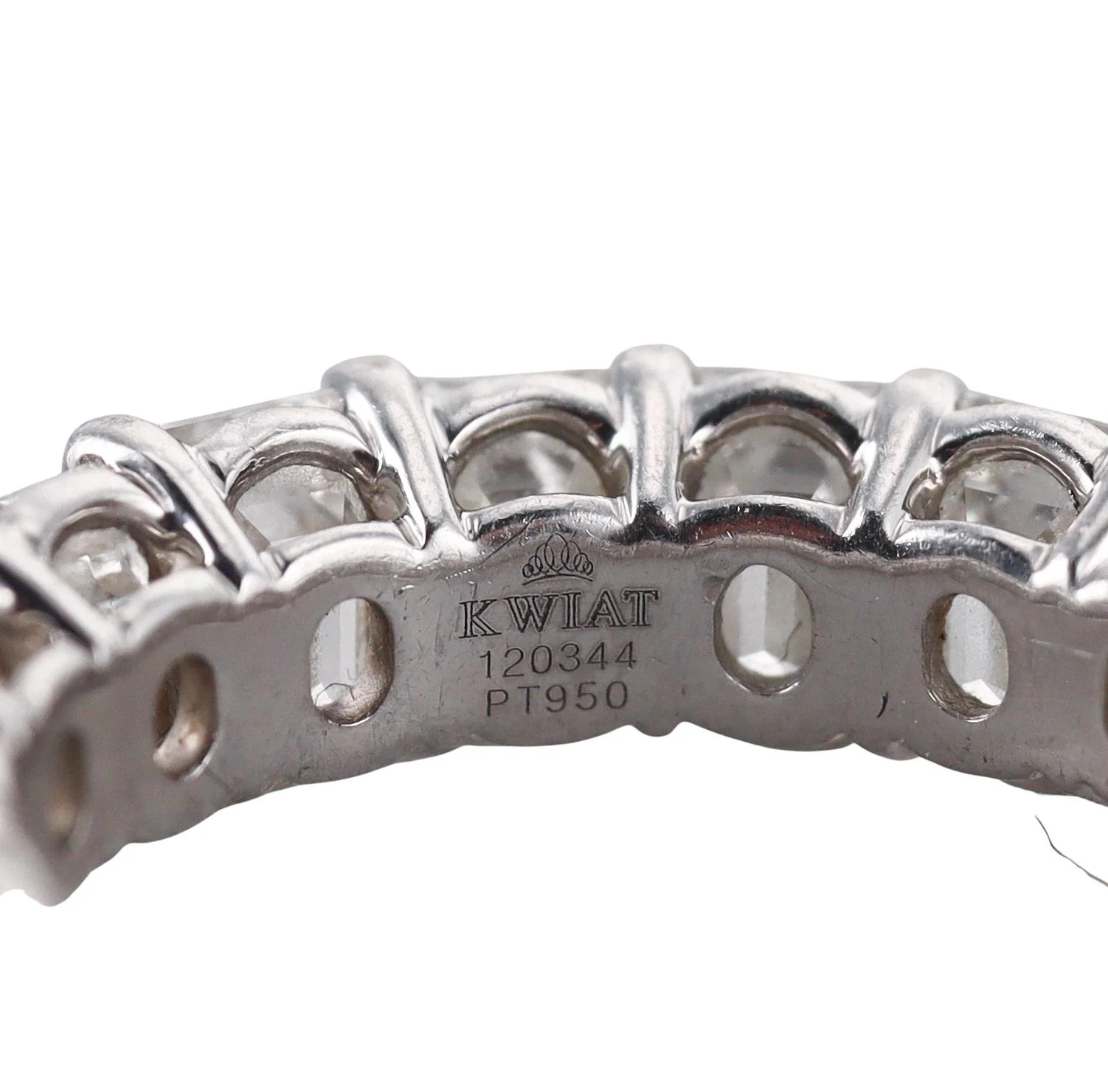 Kwiat Platinum Diamond Eternity Wedding Band Ring