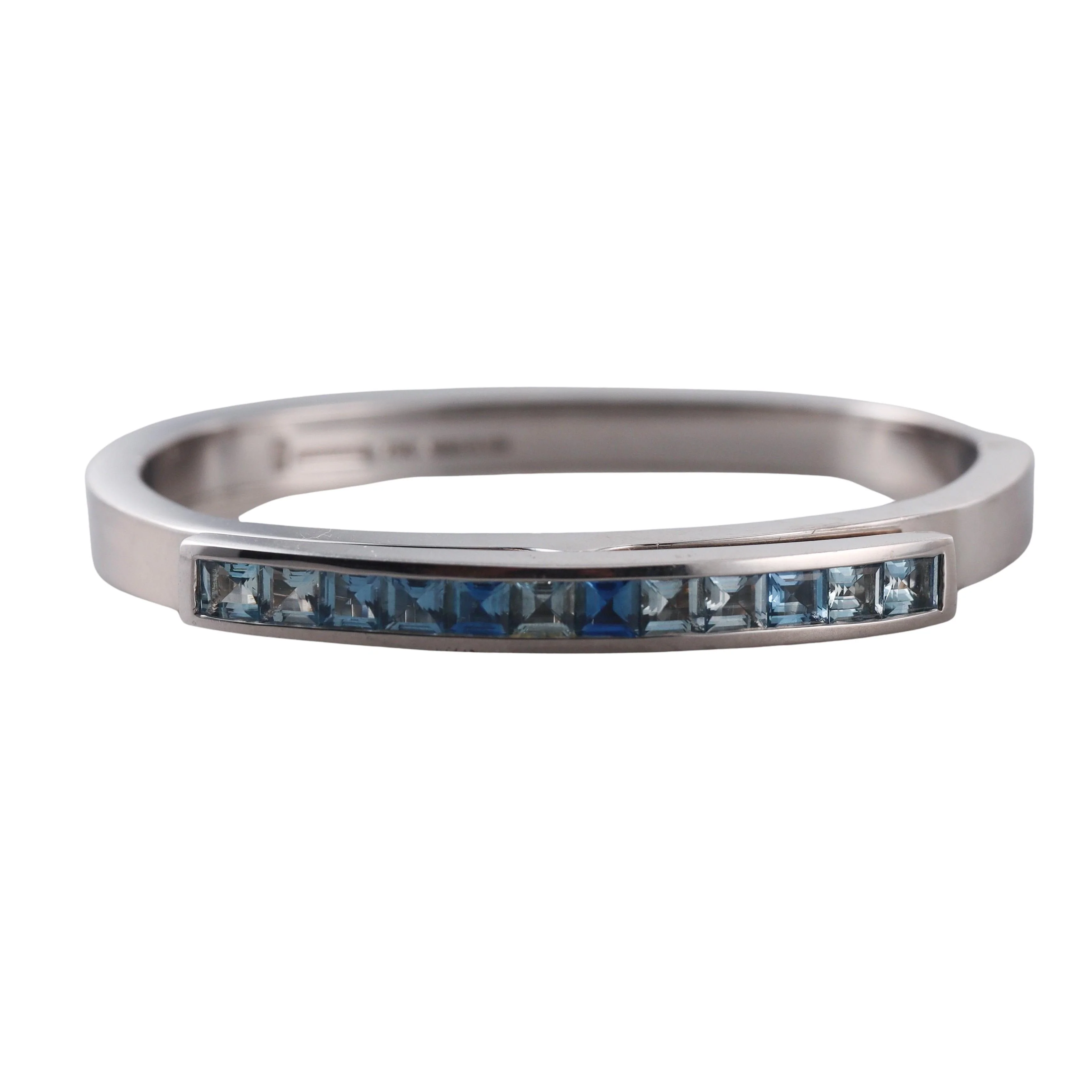 Garrard Blue Topaz Gold Bangle Bracelet
