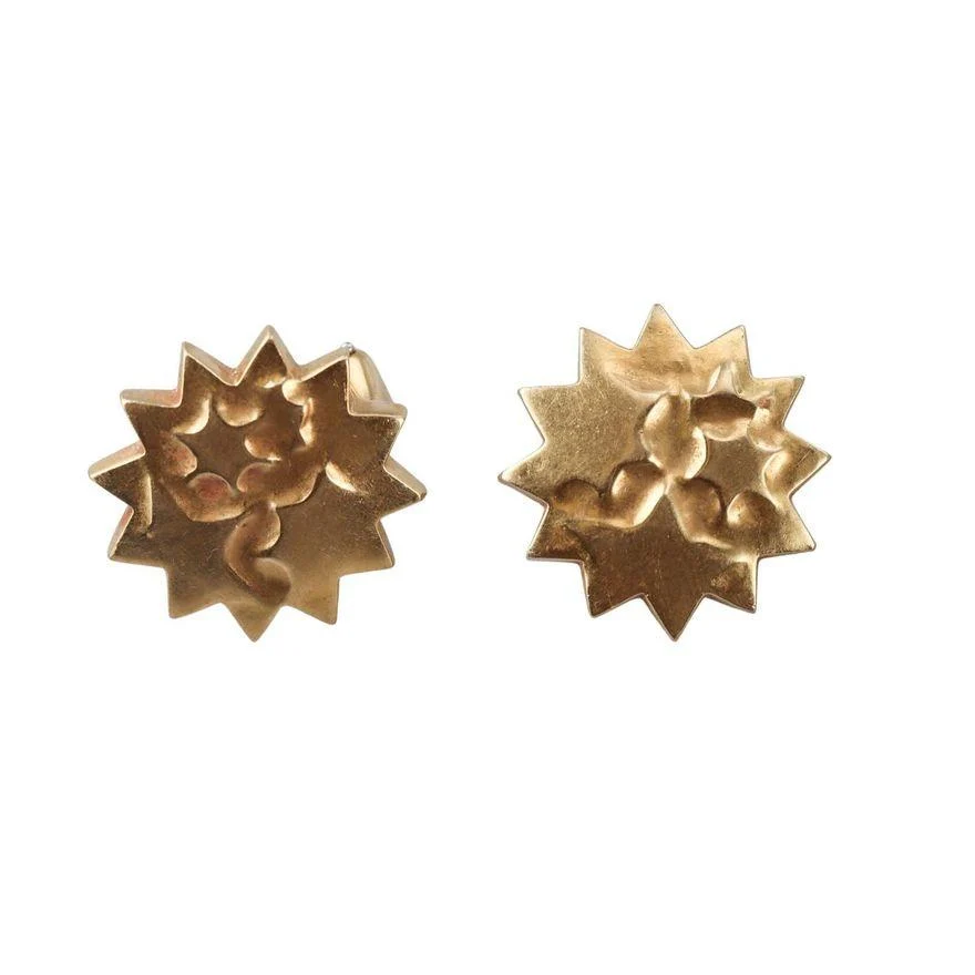 Tiffany Co Angela Cummings Gold Sun Star Earrings