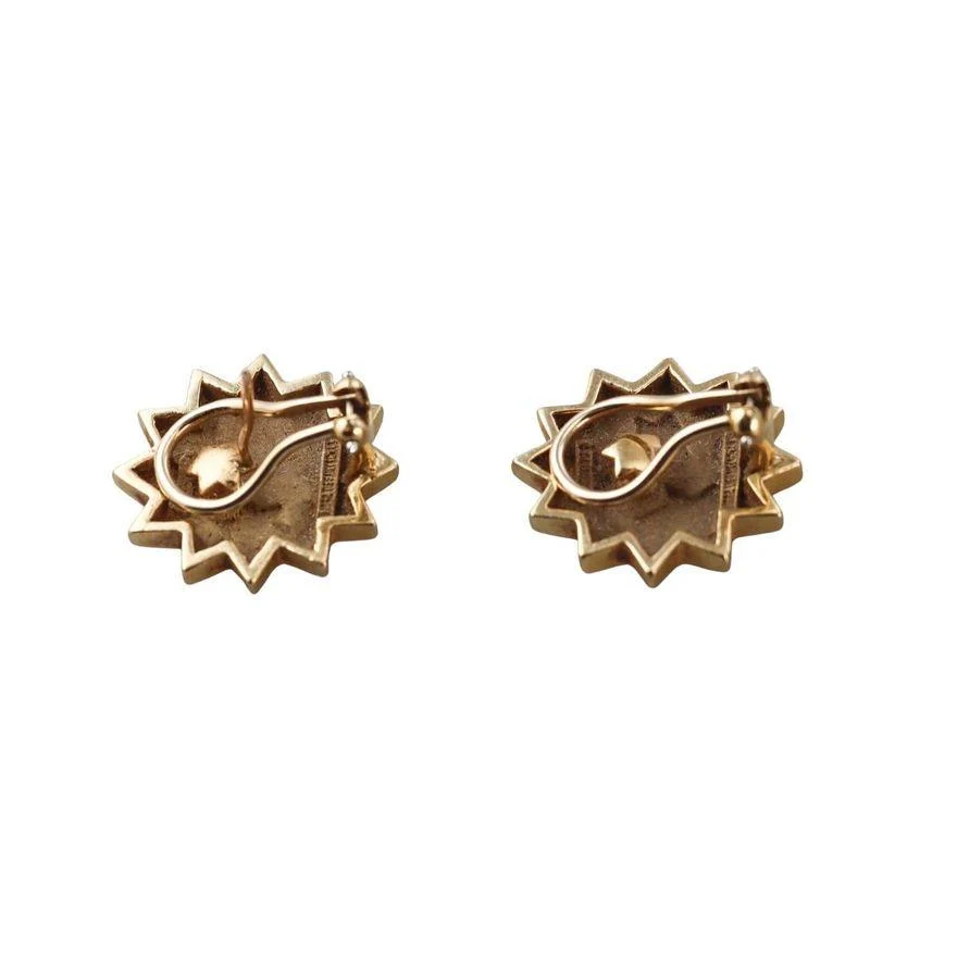 Tiffany Co Angela Cummings Gold Sun Star Earrings