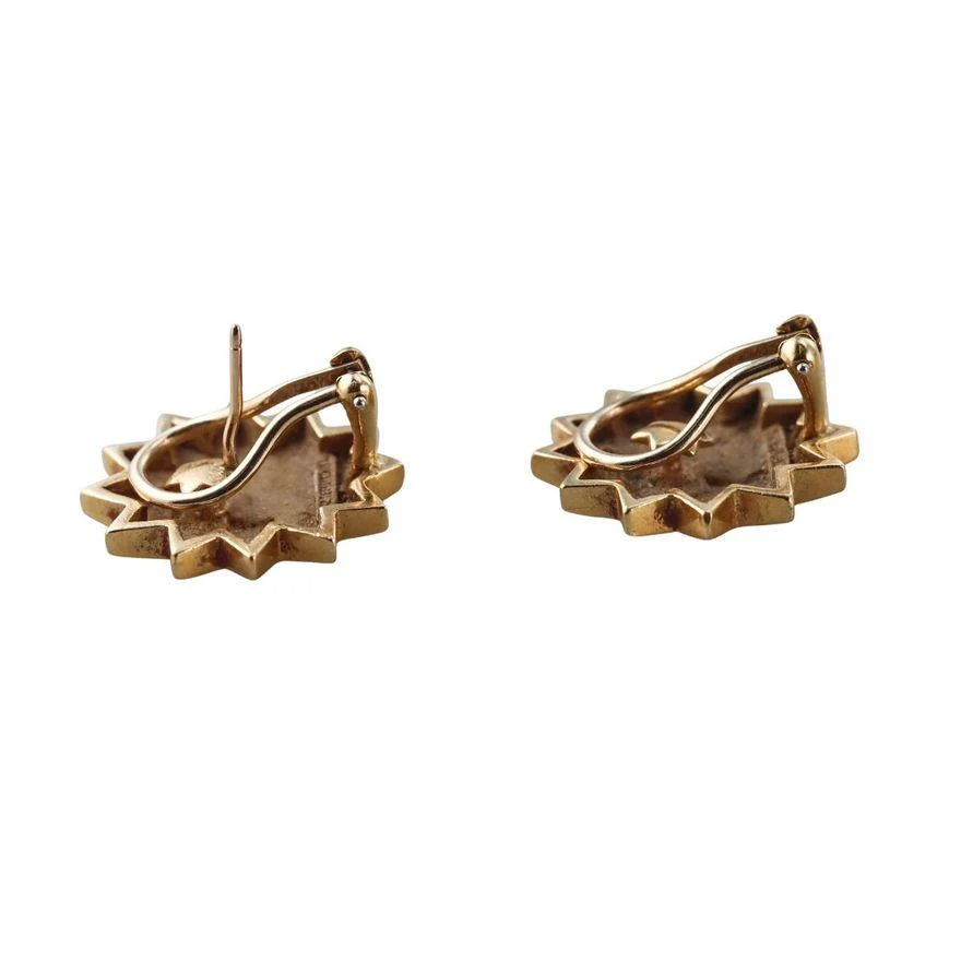 Tiffany  Co Angela Cummings Gold Sun Star Earrings