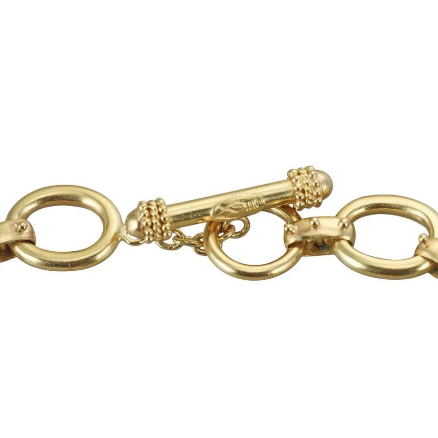 Elizabeth Locke Gold Onyx Intaglio Sphynx Toggle Necklace