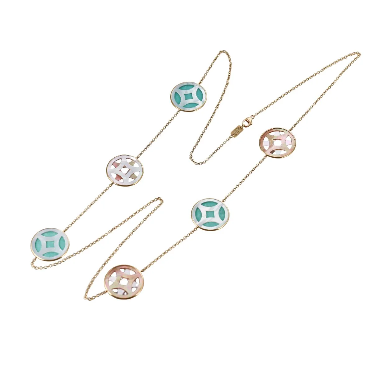 Ippolita Rock Candy Sabbia Gold MOP Turquoise Station Necklace