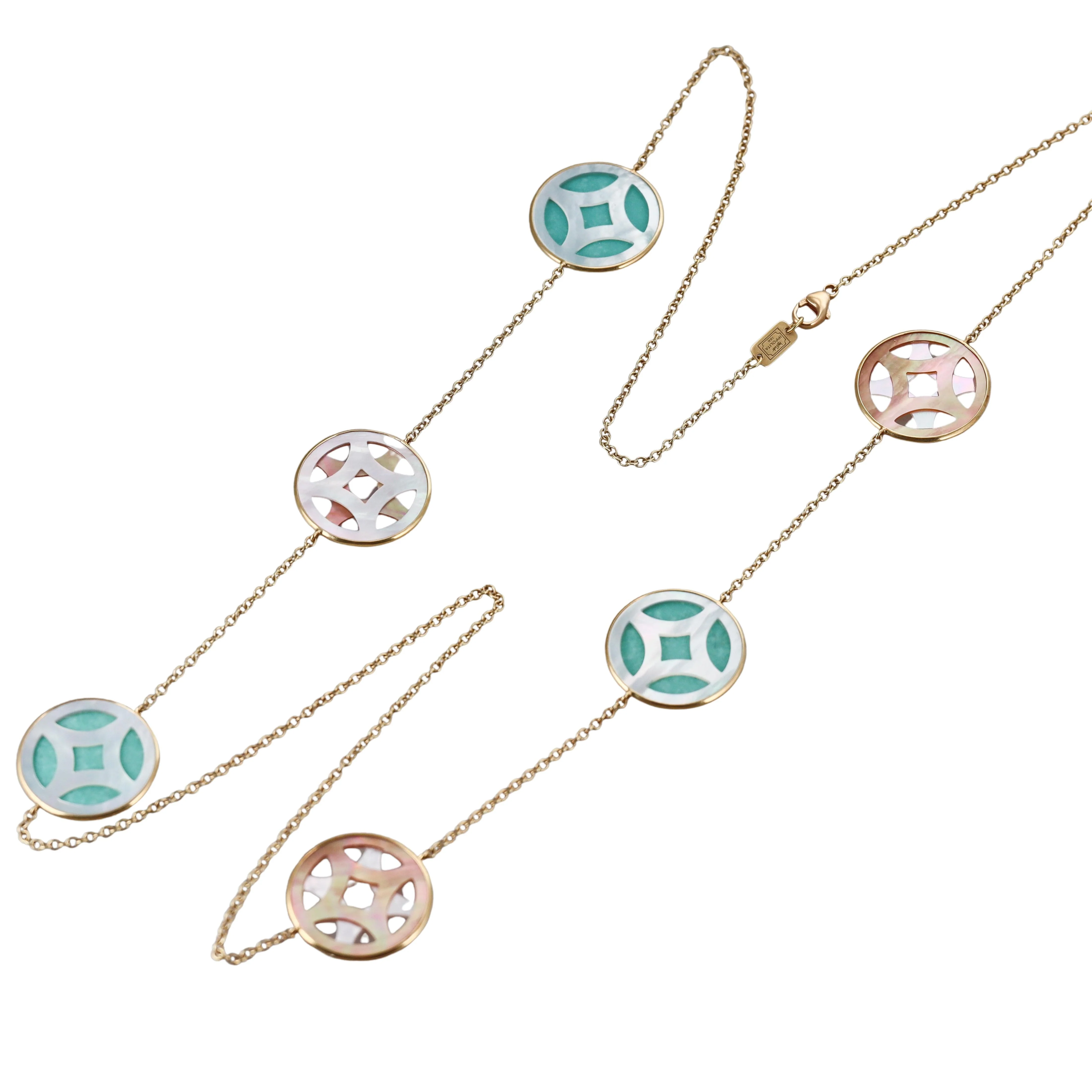 Ippolita Rock Candy Sabbia Gold MOP Turquoise Station Necklace