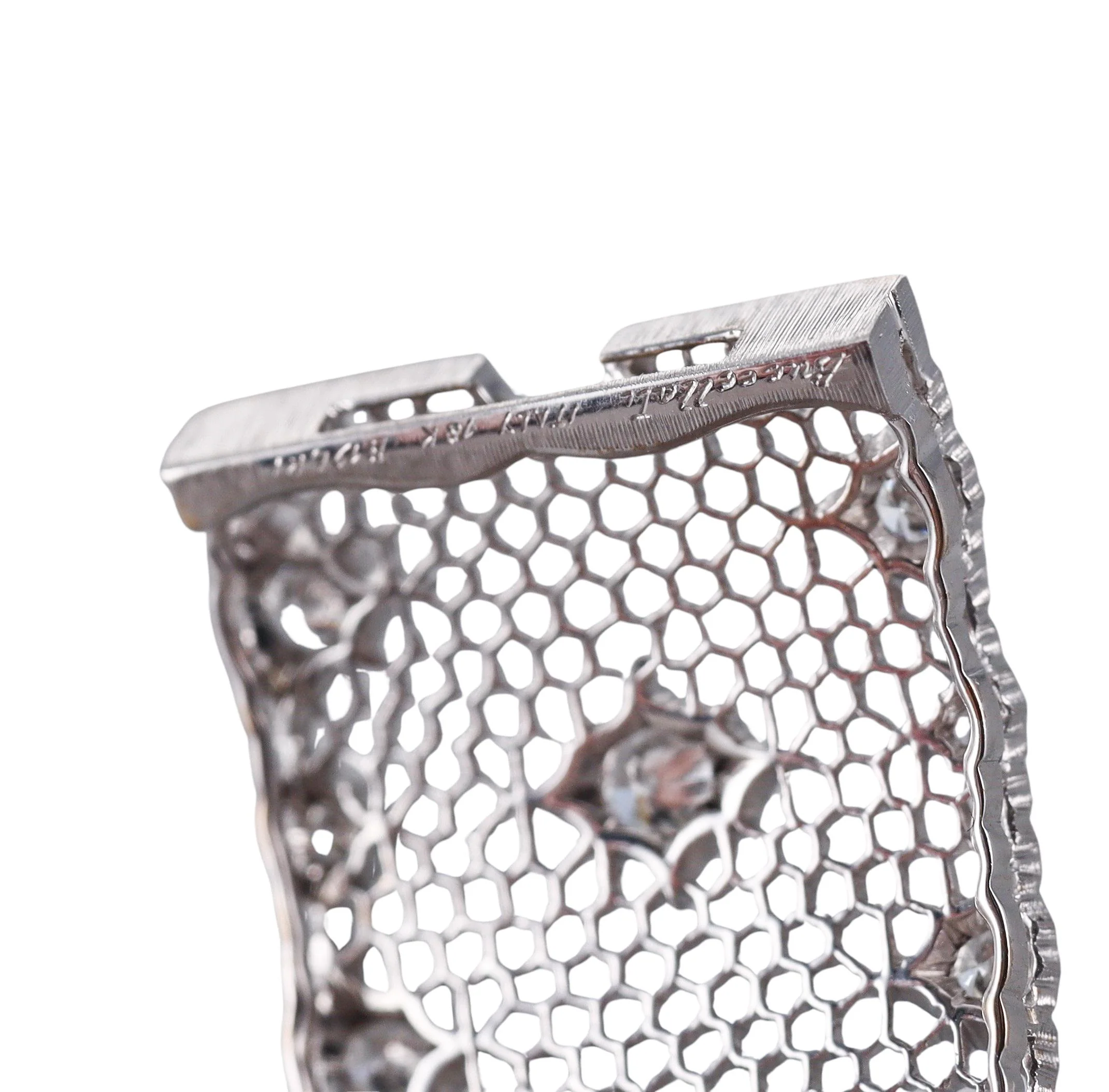 Buccellati Gold Tulle Broccato Diamond Bangle Bracelet