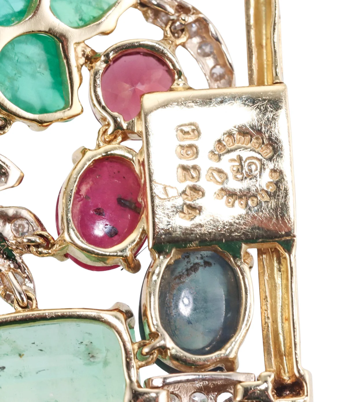 Seaman Schepps Garden Tutti Frutti Diamond Emerald Sapphire Ruby Bracelet