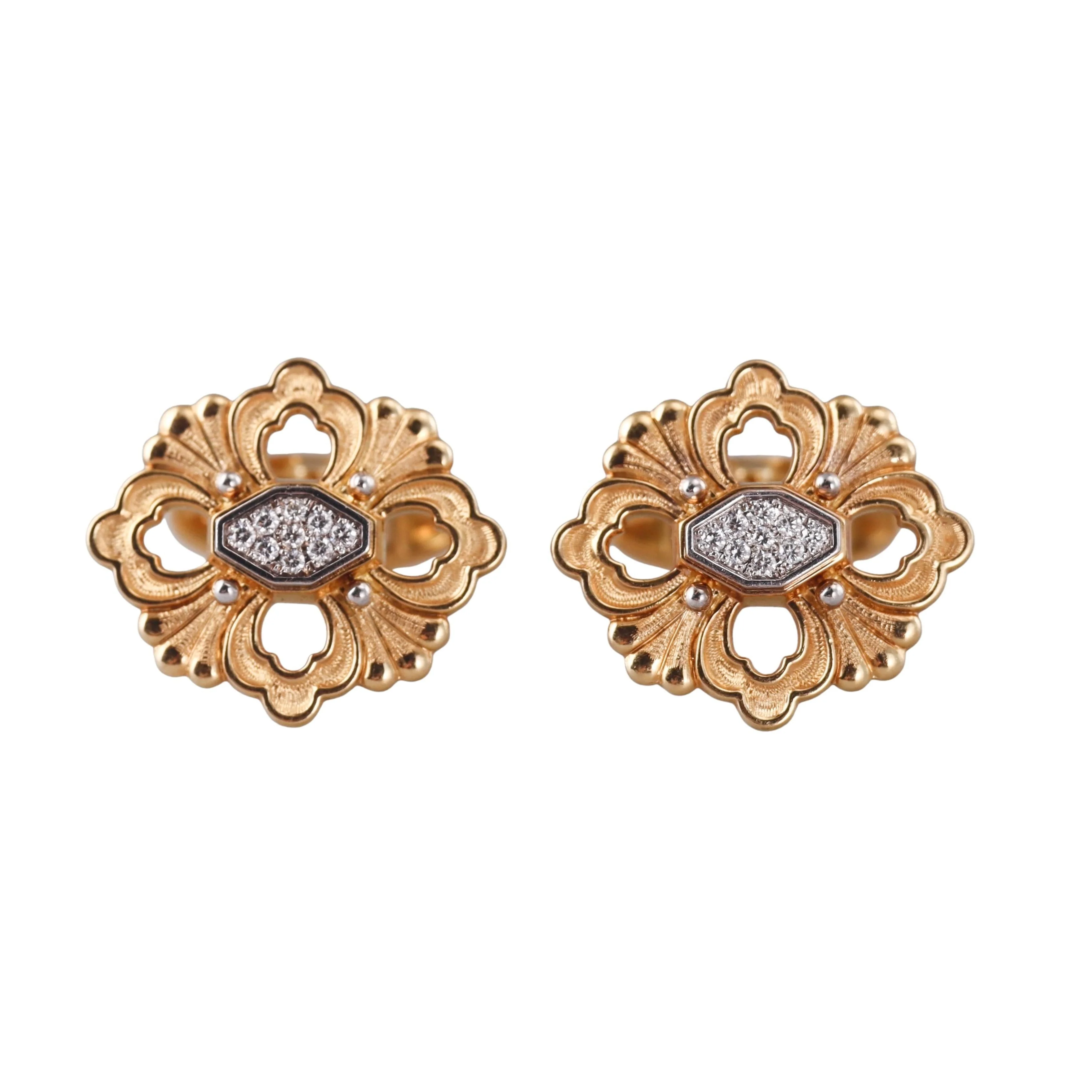Buccellati Opera Gold Diamond Cufflinks