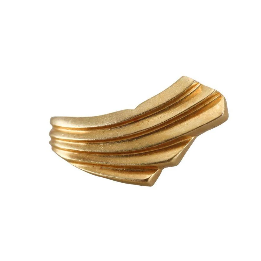 Lalaounis Greece Gold Fan Motif Earrings