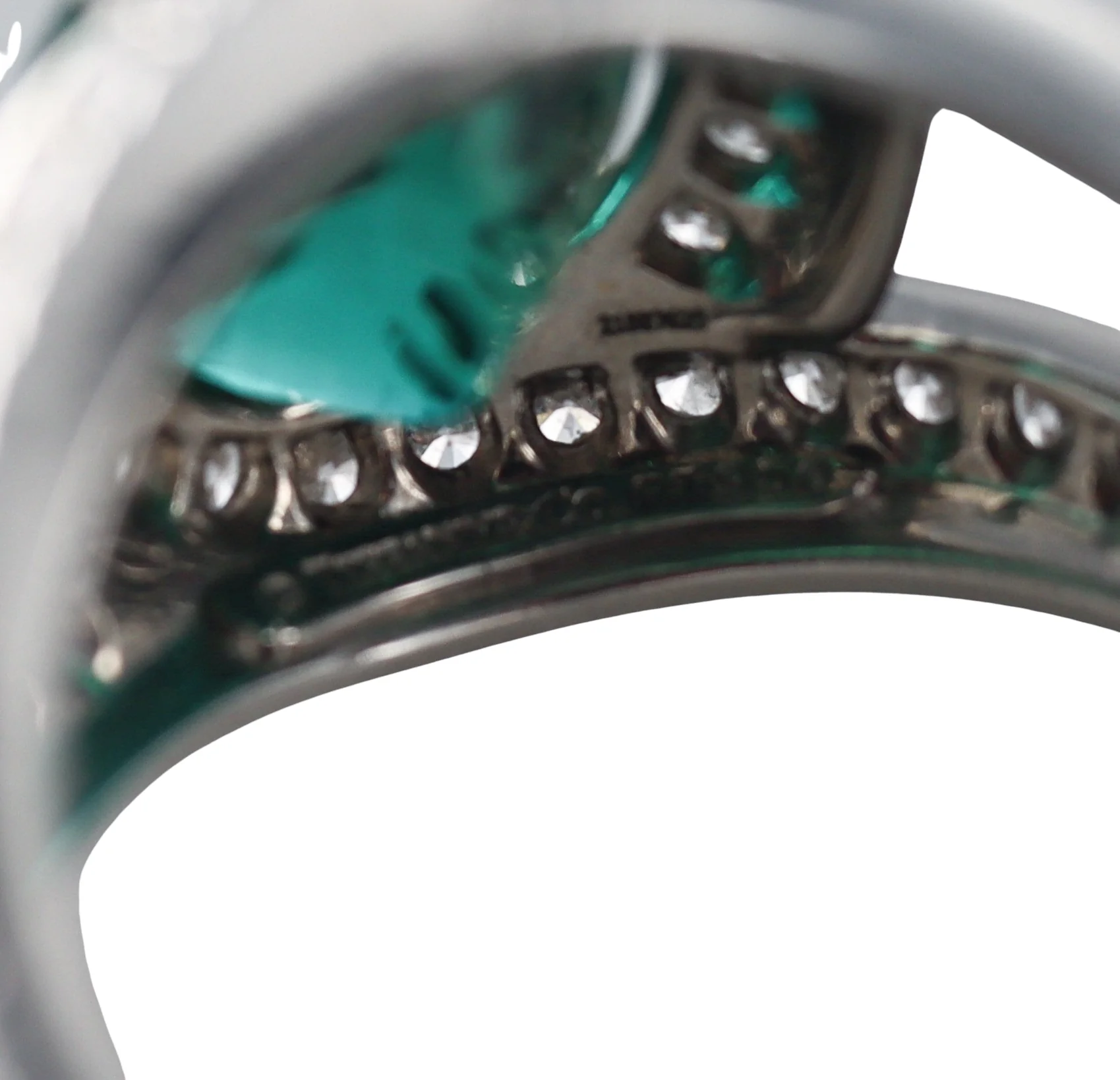 Tiffany Co Schlumberger Platinum 4.25ct Green Tourmaline Diamond Ring