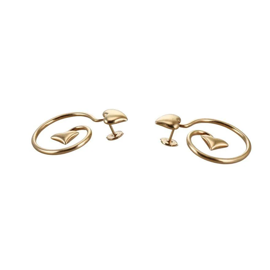 Christian Dior Gold Arrow Swirl Earrings