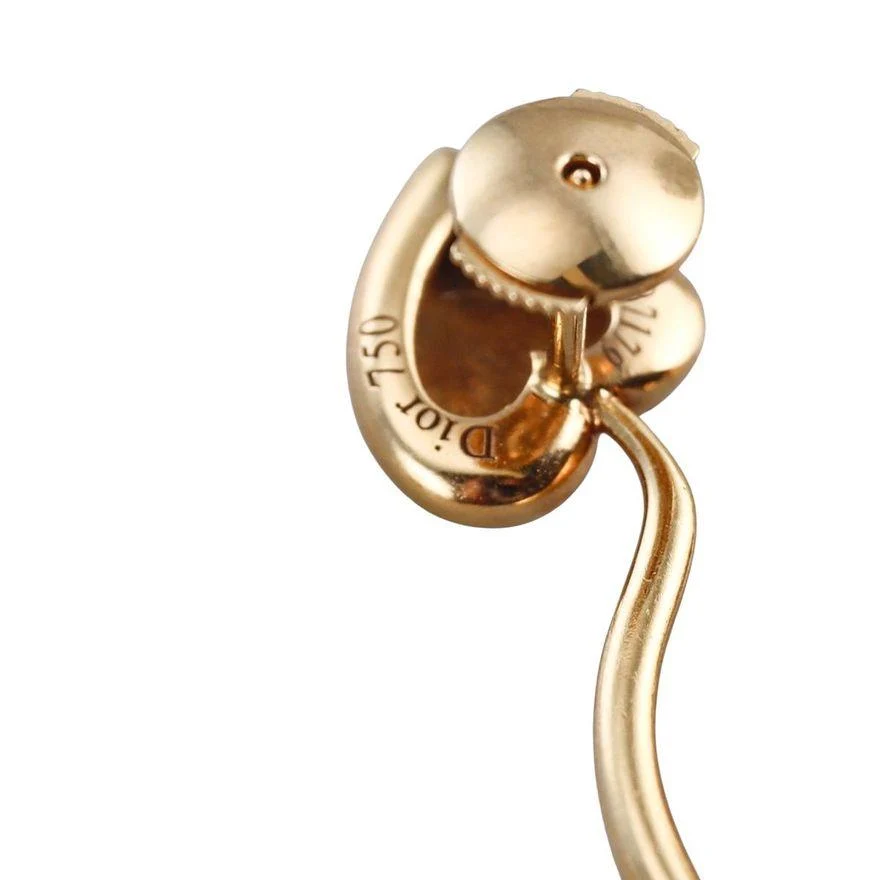 Christian Dior Gold Arrow Swirl Earrings