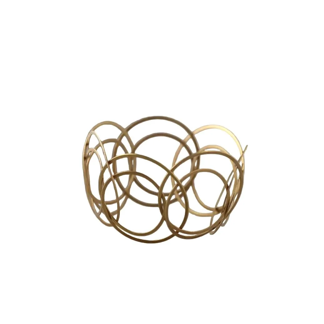 Niessing Modernist 2000s Gold Circle Link Bracelet