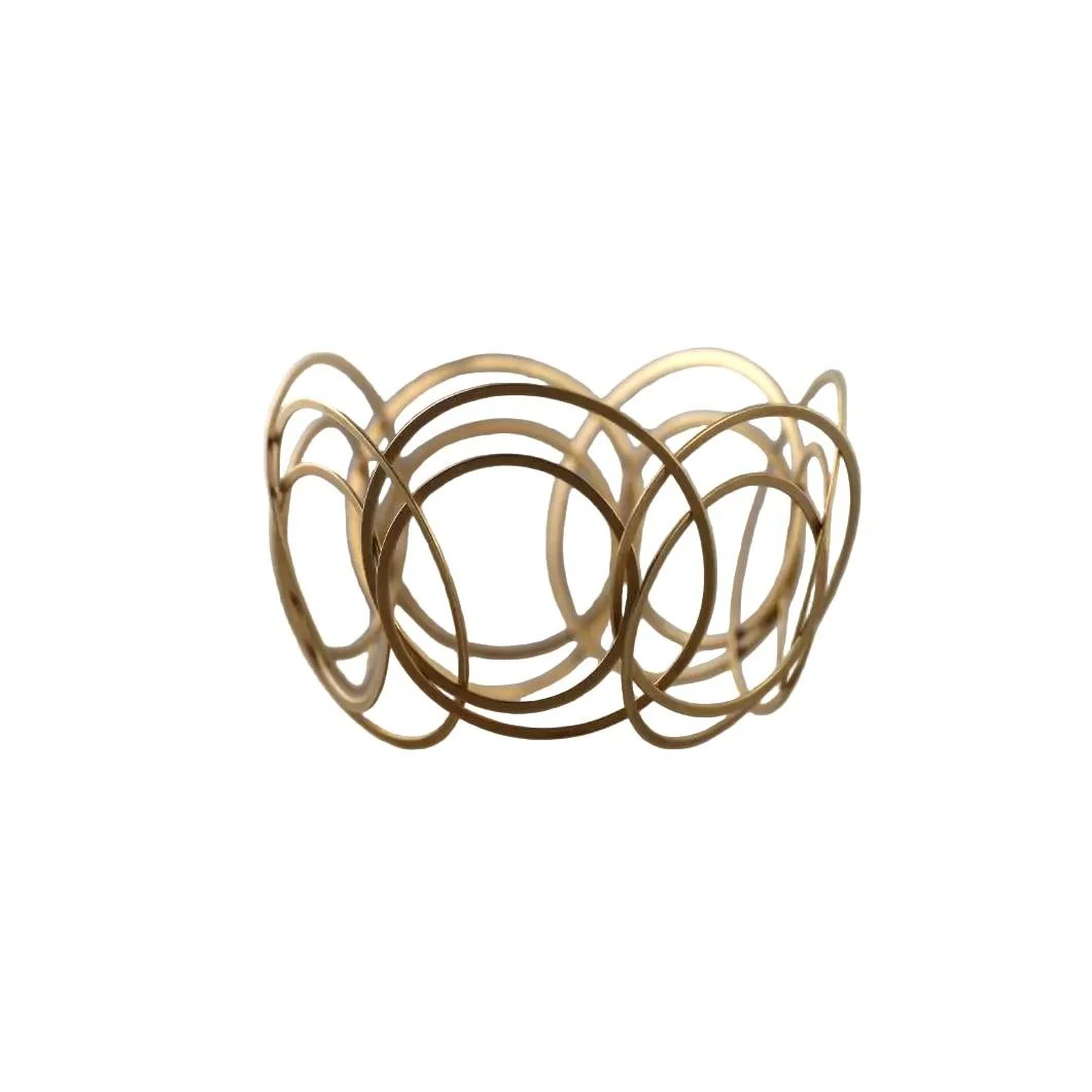Niessing Modernist 2000s Gold Circle Link Bracelet