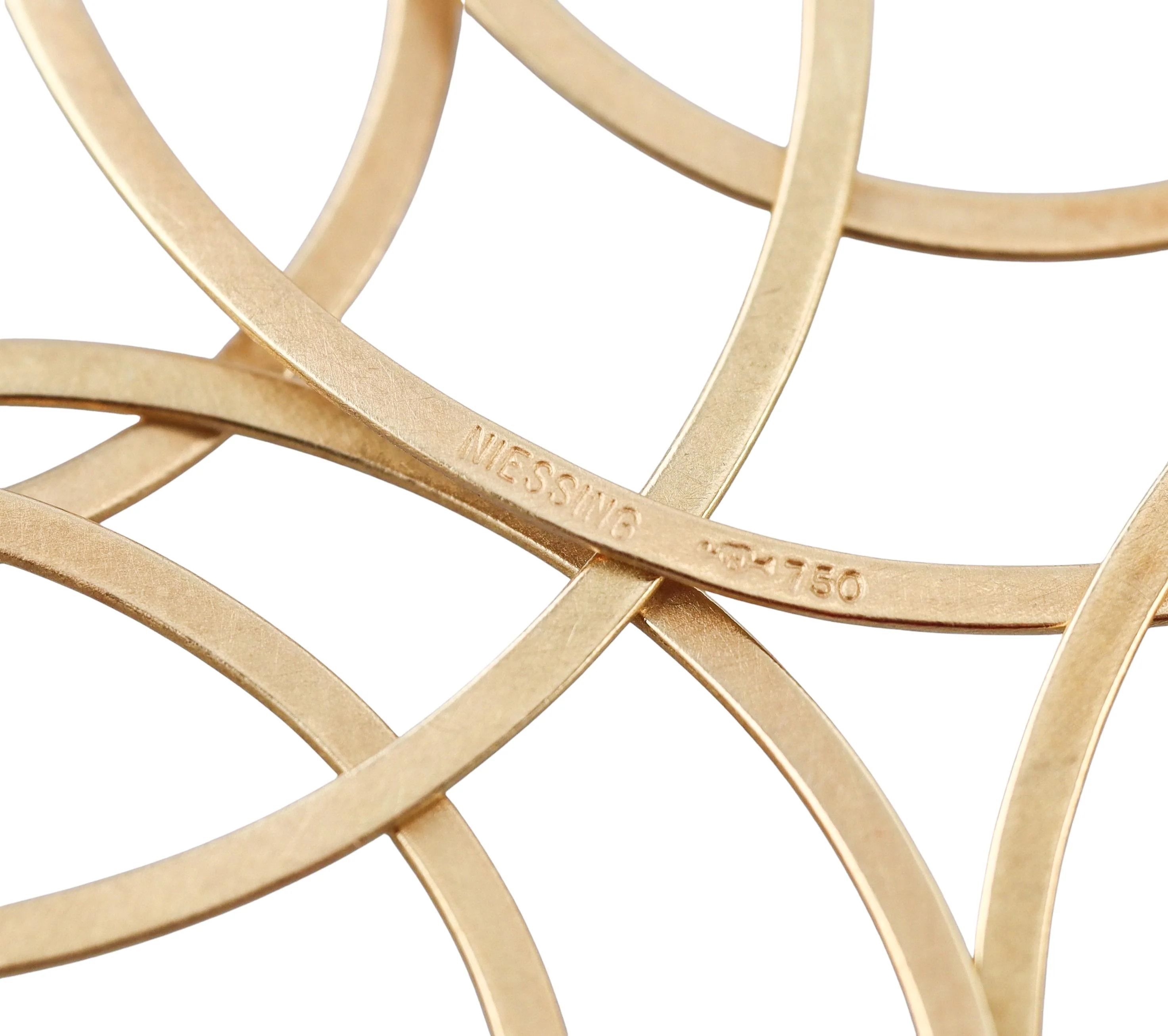 Niessing Modernist 2000s Gold Circle Link Bracelet