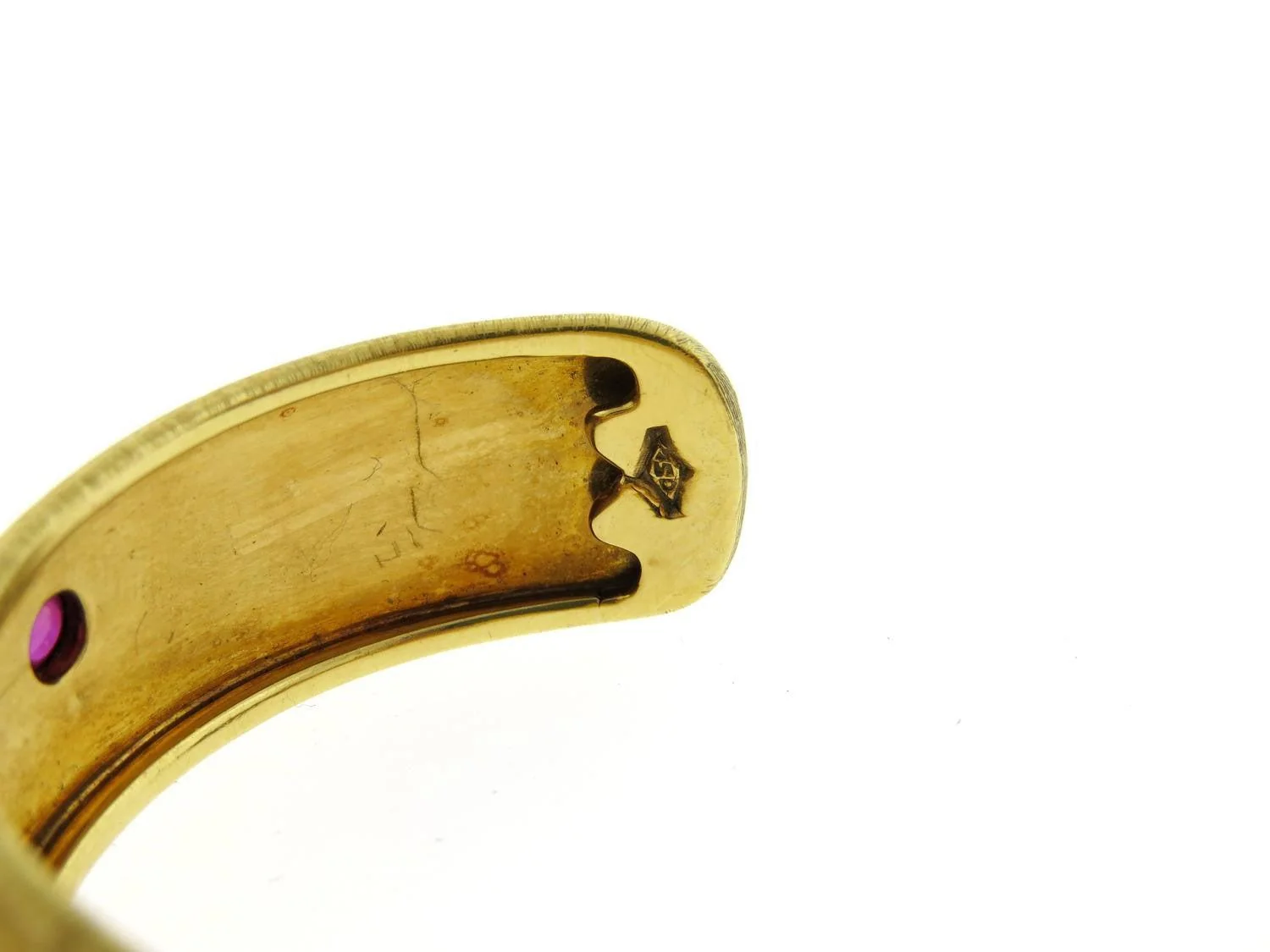 Buccellati Ruby Gold Cuff Bracelet
