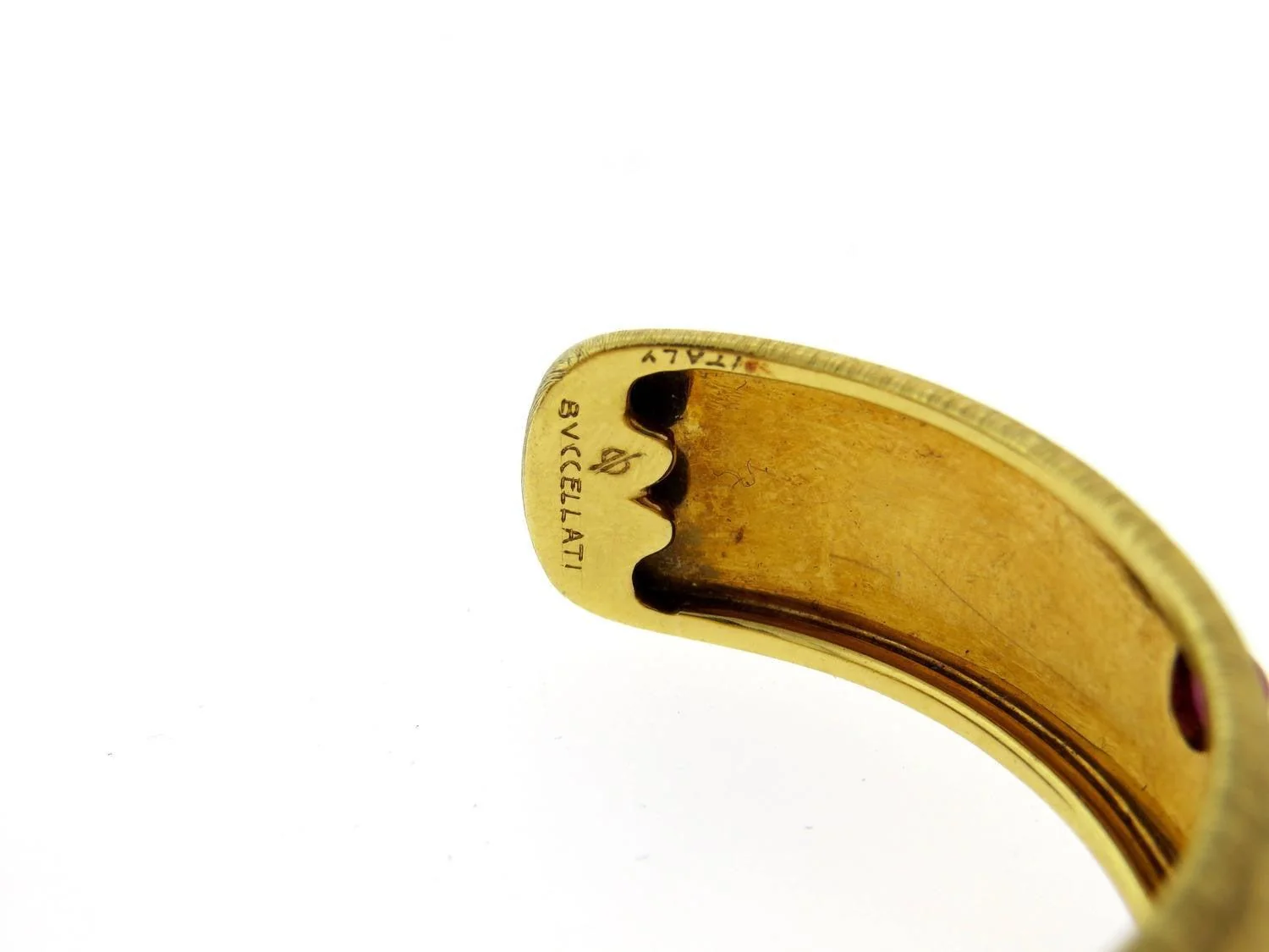 Buccellati Ruby Gold Cuff Bracelet