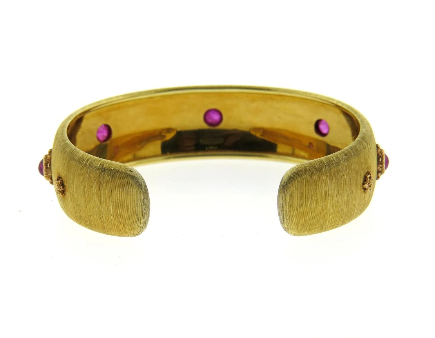 Buccellati Ruby Gold Cuff Bracelet