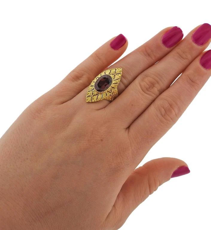 Buccellati Yellow Gold Zircon Ring