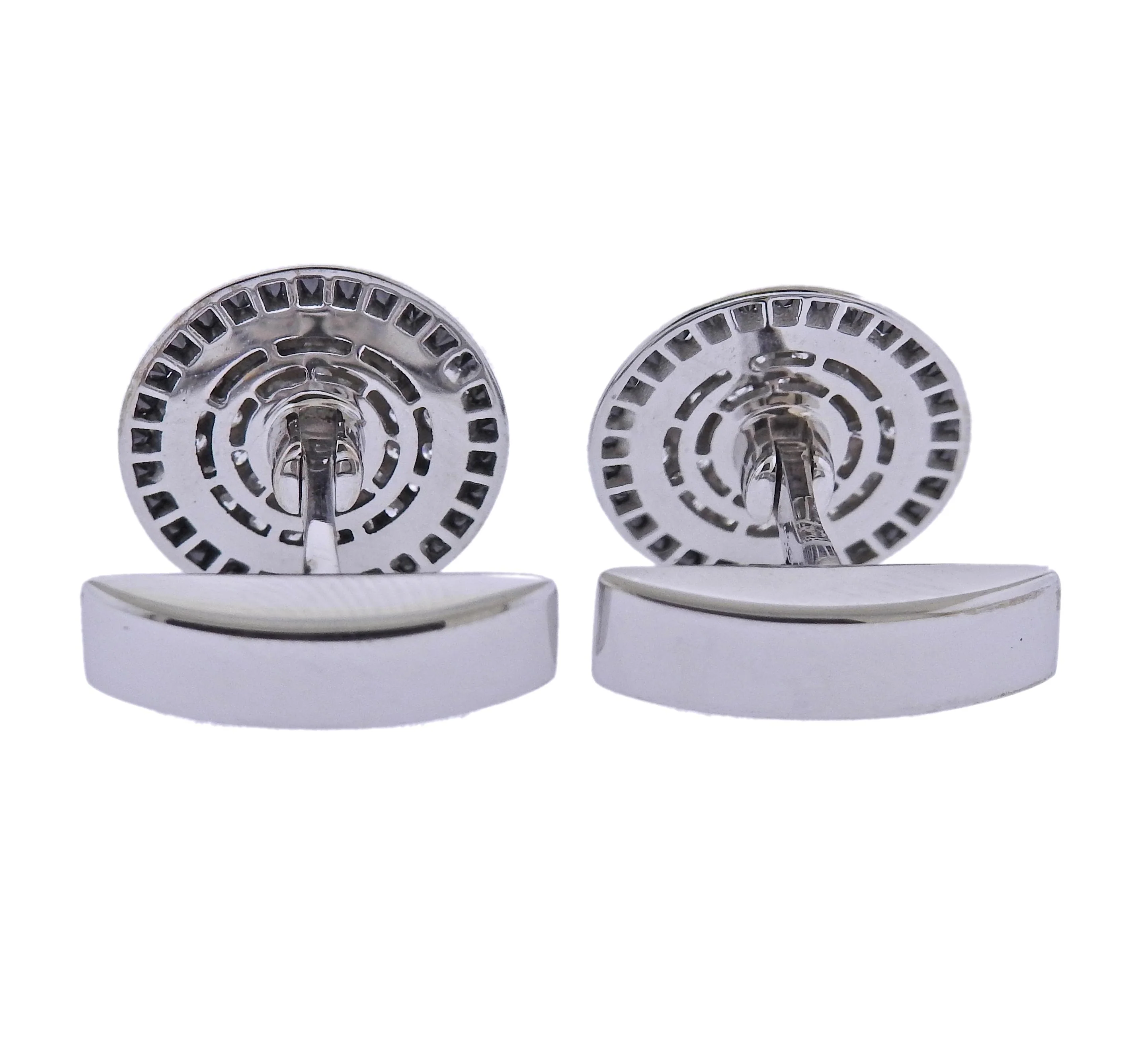 Bucherer Gold Black White Diamond Cufflinks