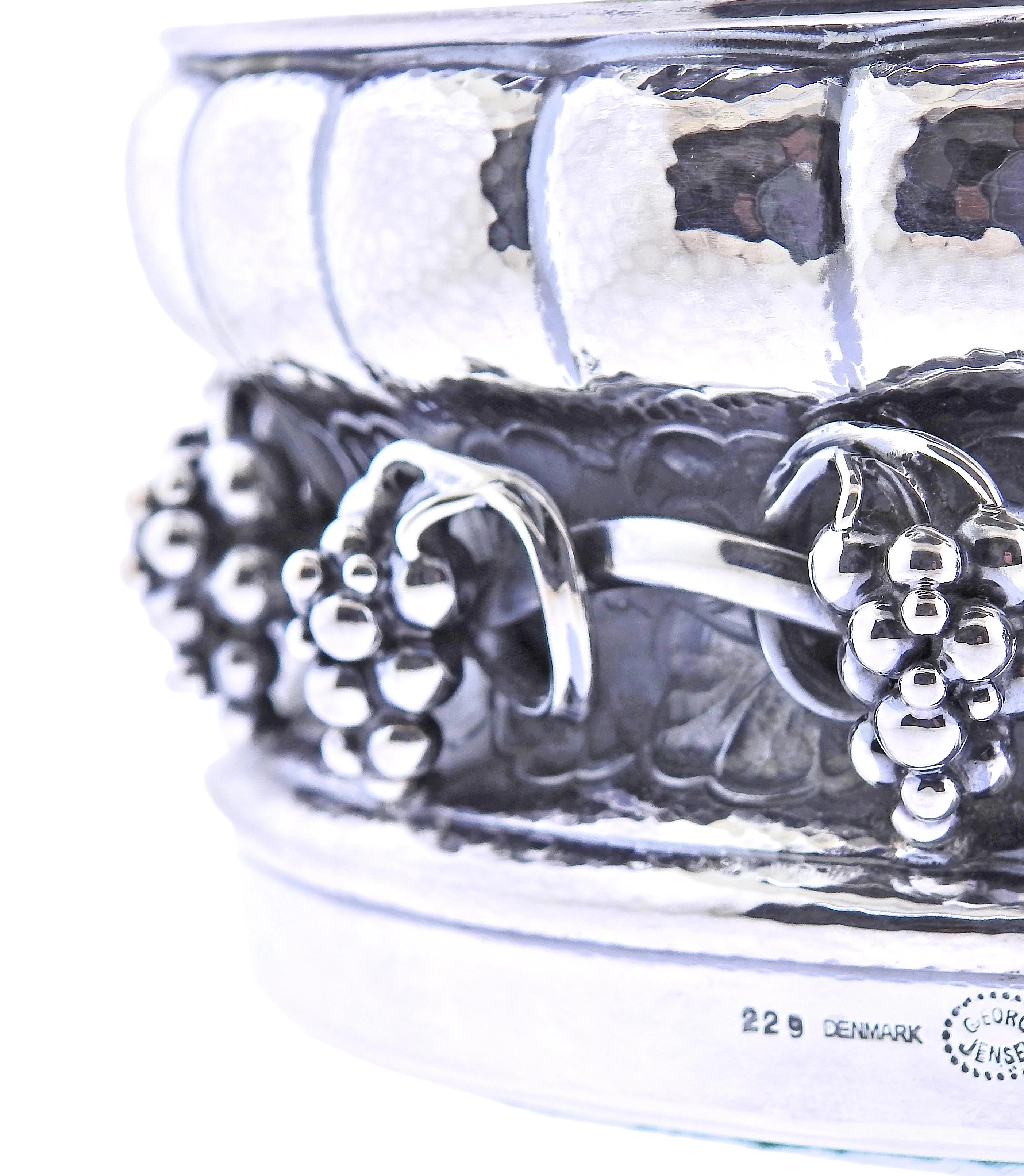 Georg Jensen Sterling Silver Grape Wine Coaster 229