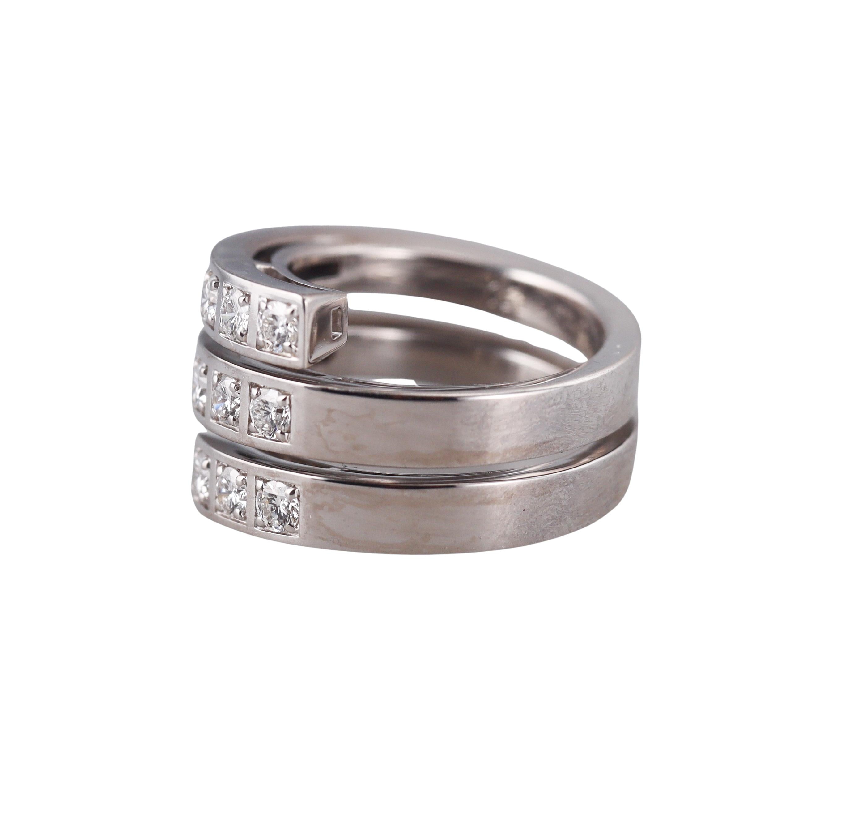 Cartier Tectonique Gold Diamond Ring