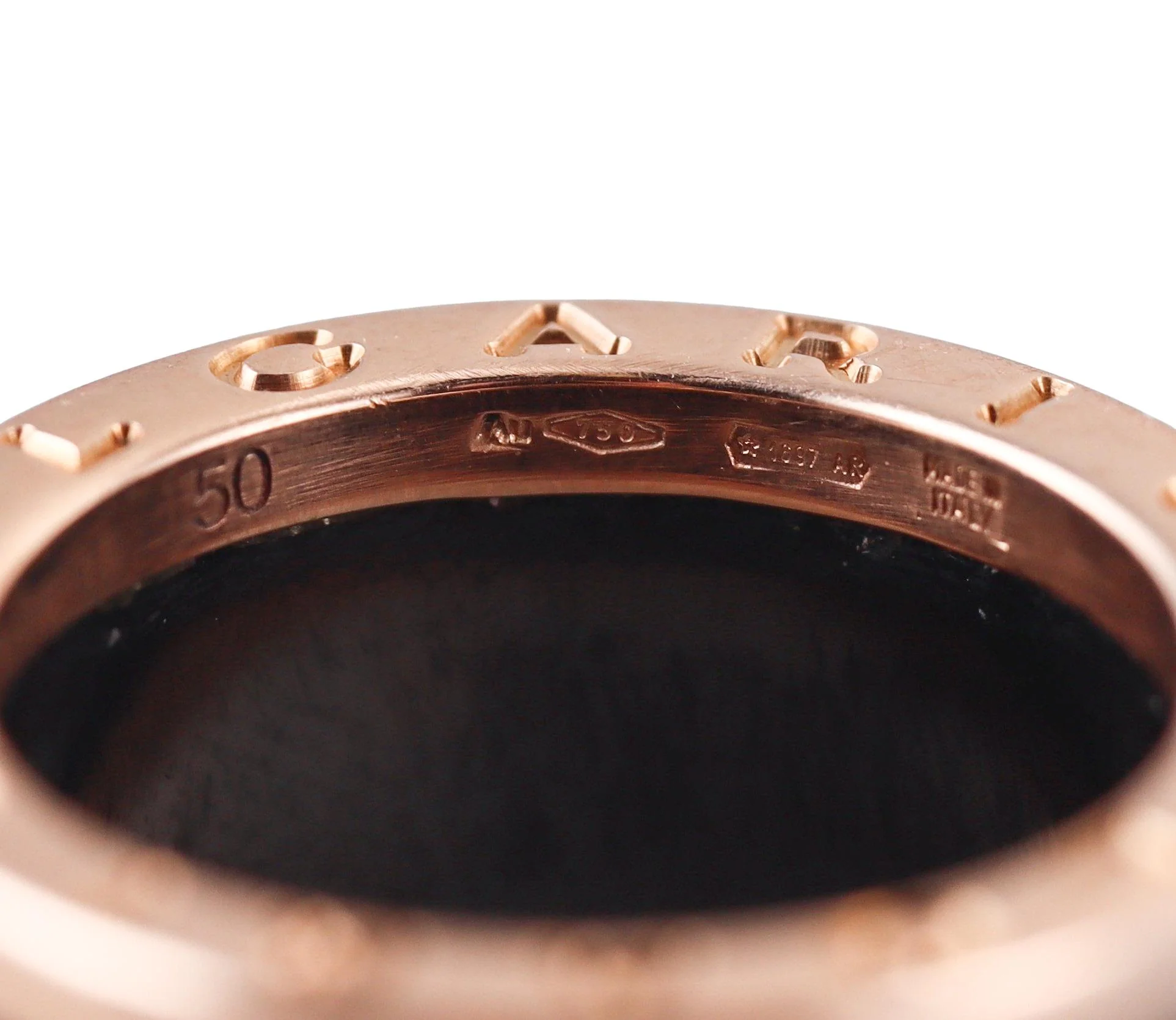 Bulgari B.Zero1 Gold Black Ceramic Band Ring