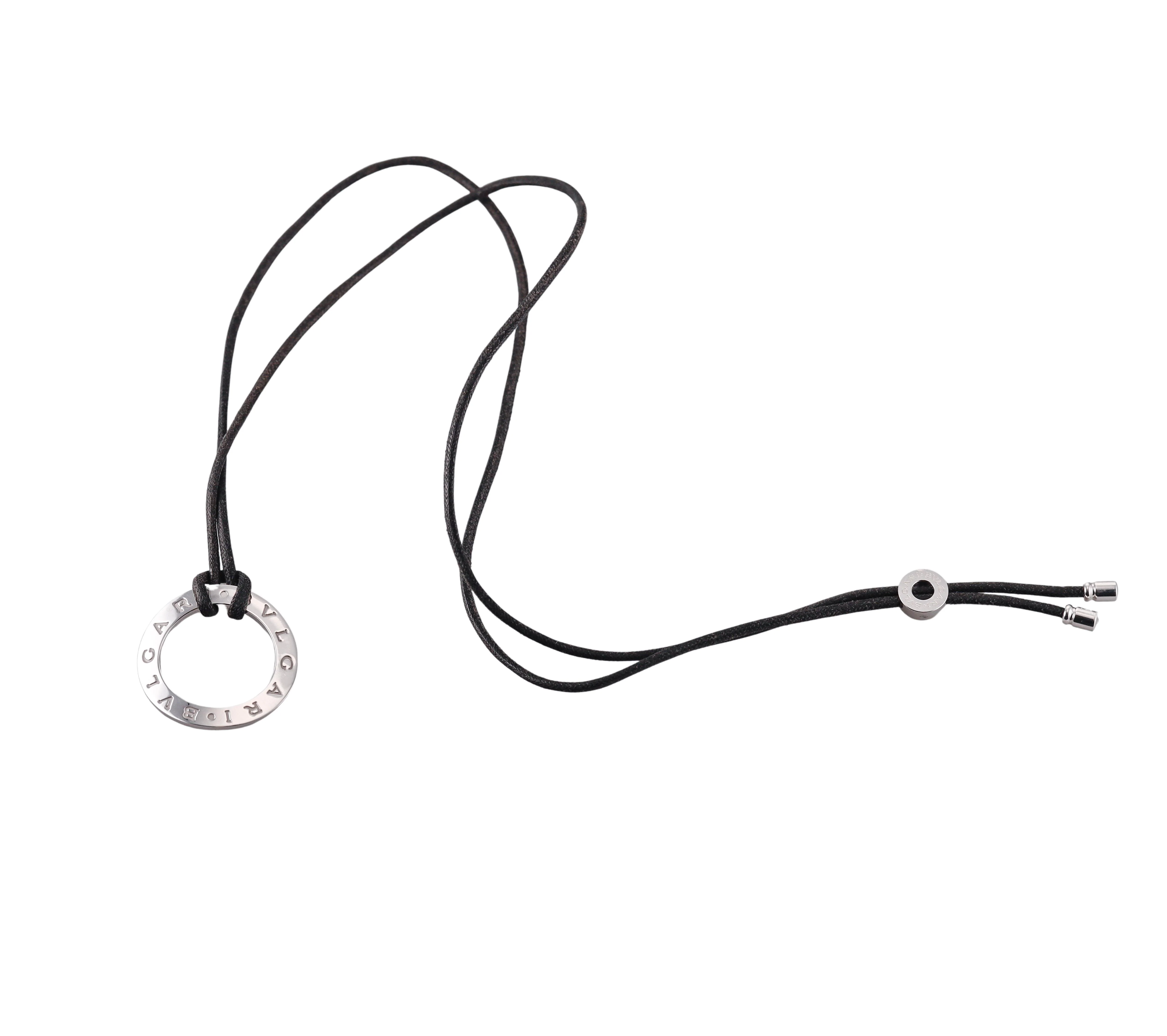 Bulgari Gold Pendant Cord Necklace