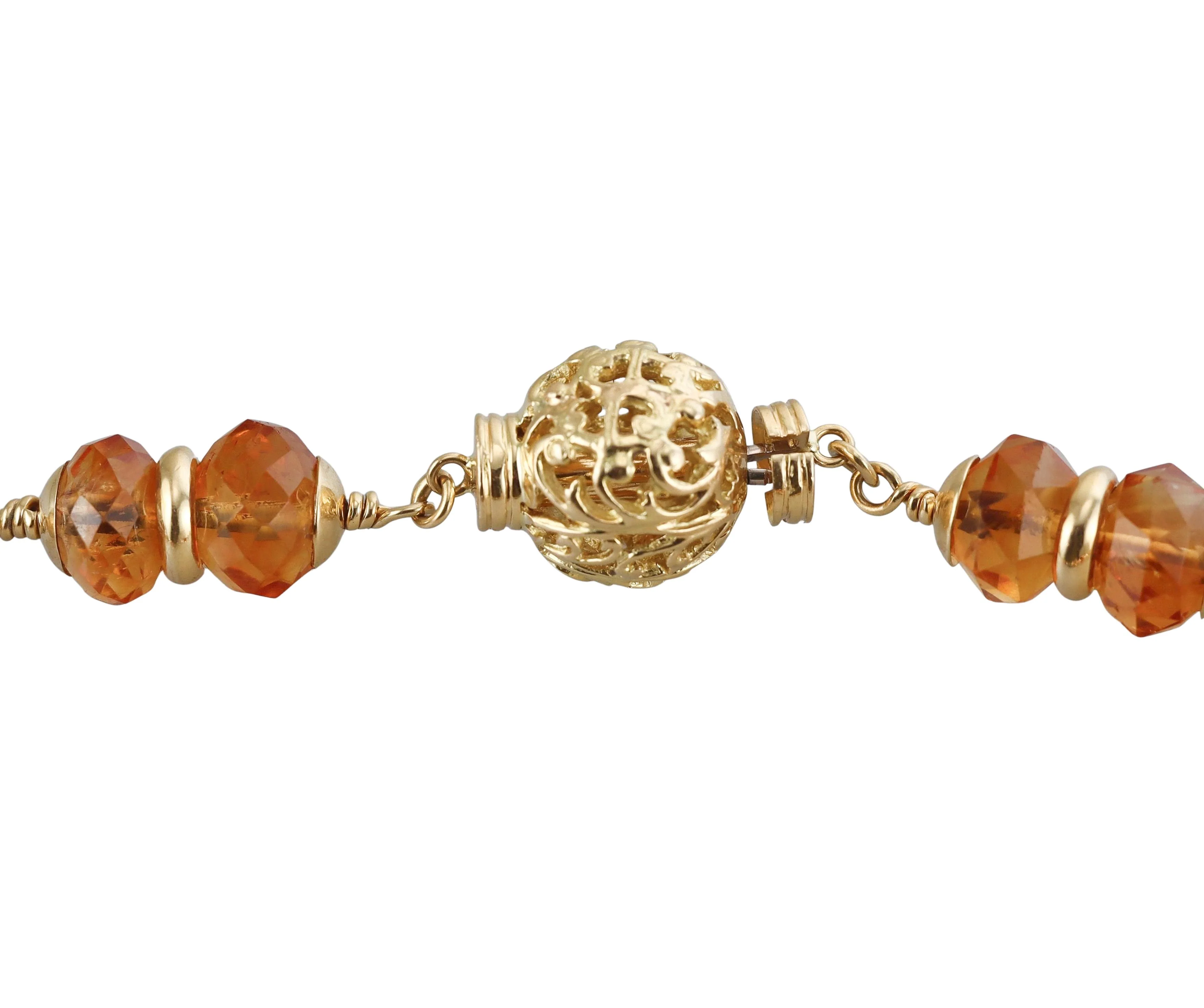 Seaman Schepps Pearl Amber Citrine Gold Necklace