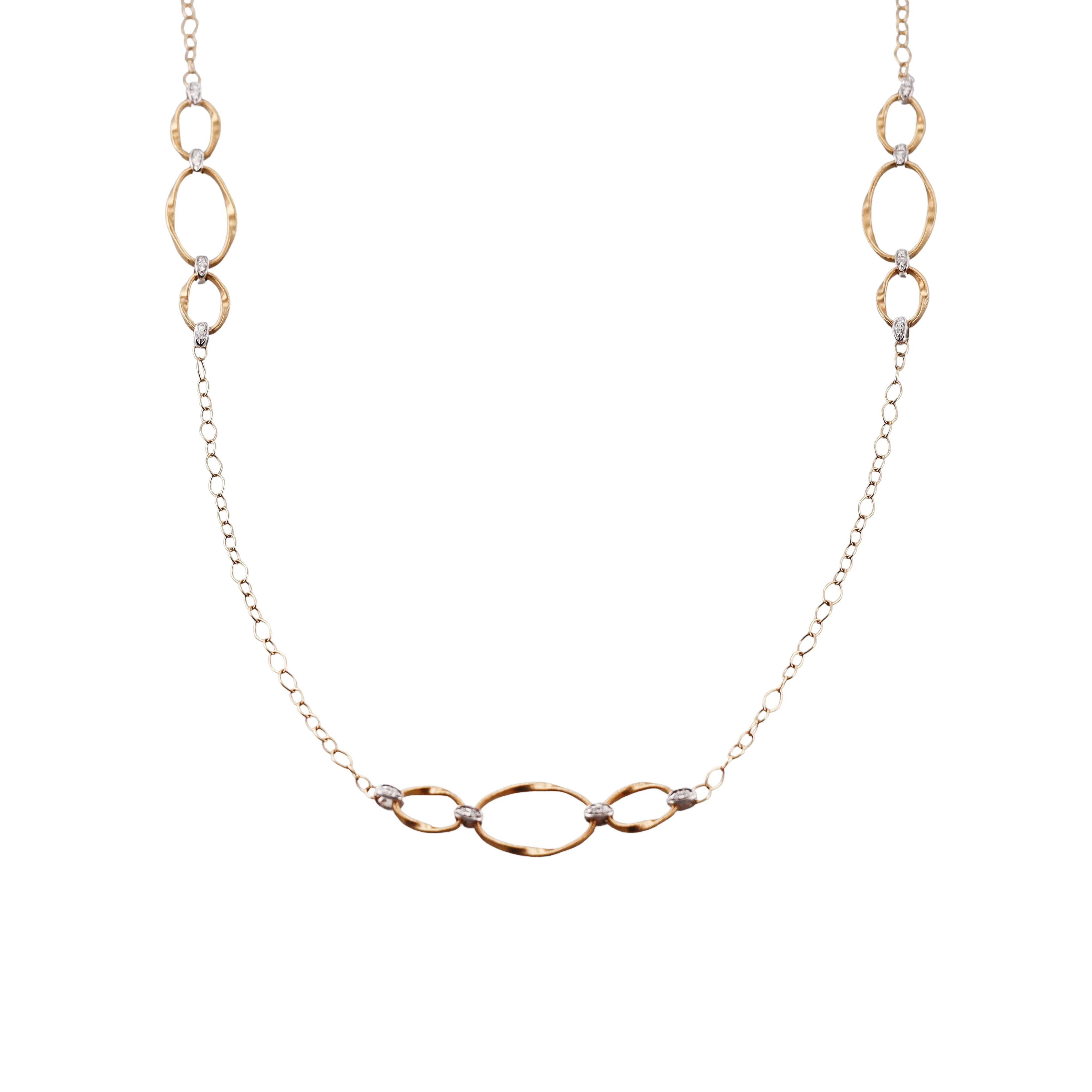 Marco Bicego Marrakech Onde Long Diamond Gold Necklace