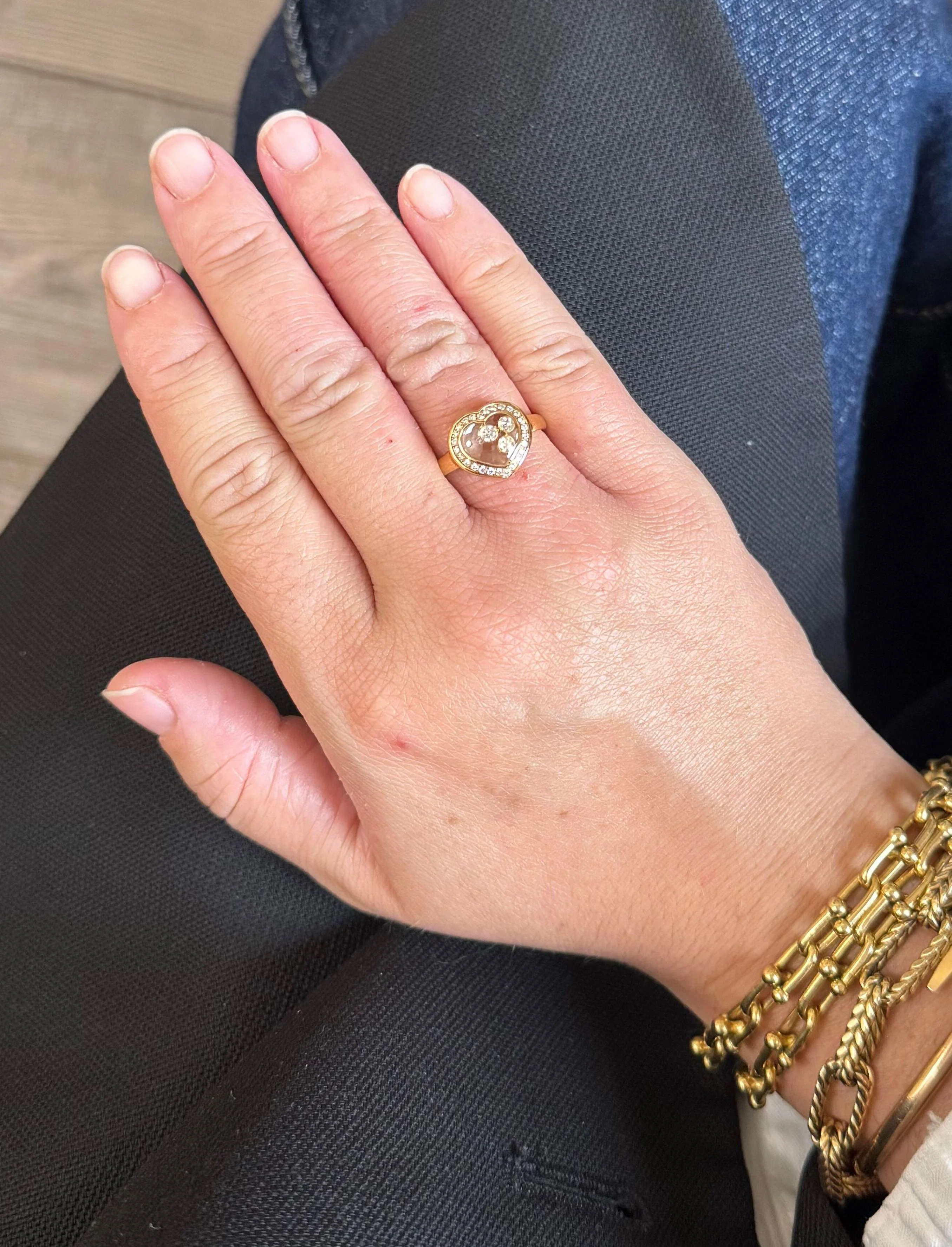 Chopard Happy Hearts Diamond Gold Ring 829203-0039
