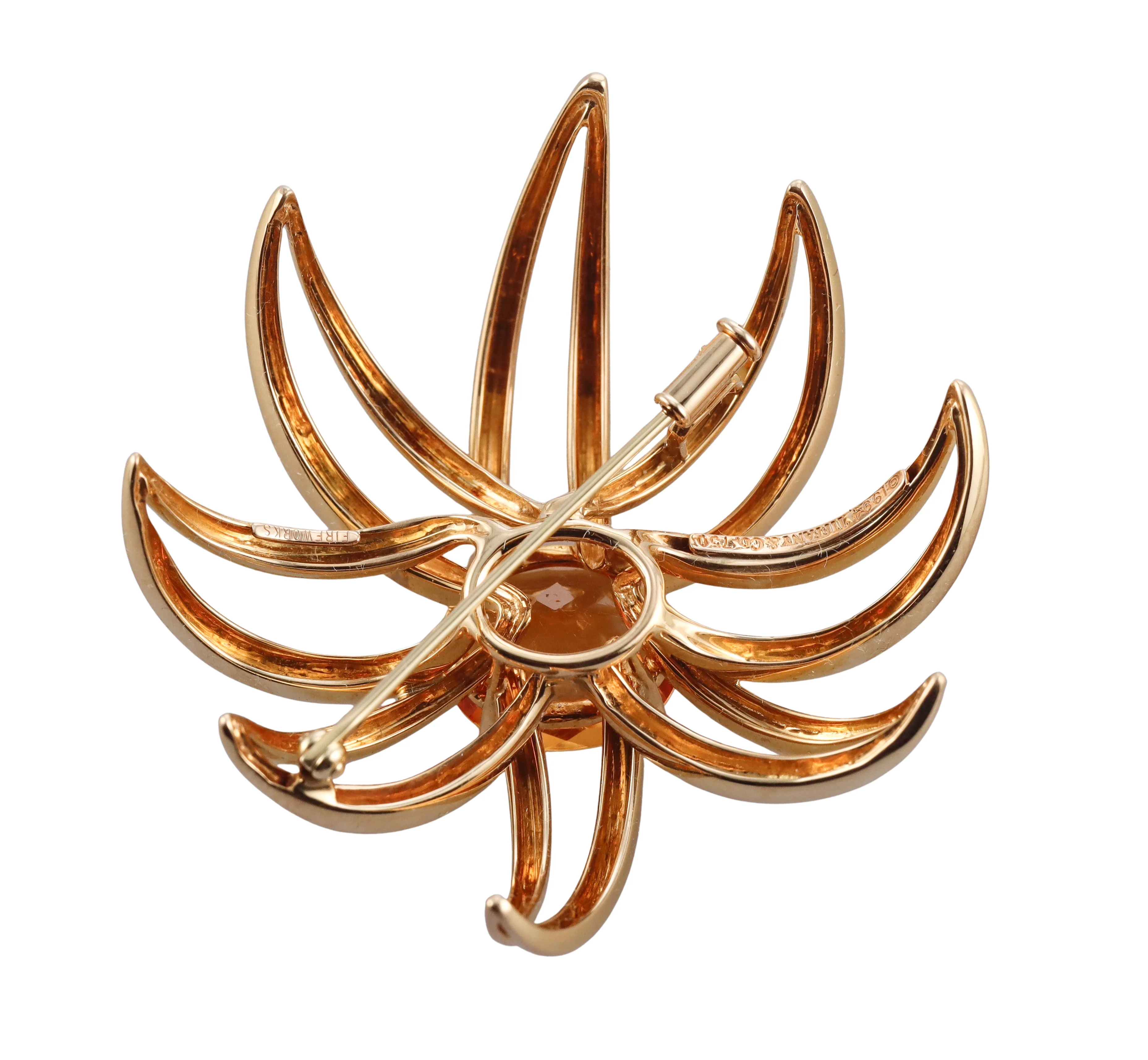 Tiffany Co. Fireworks Citrine Gold Brooch