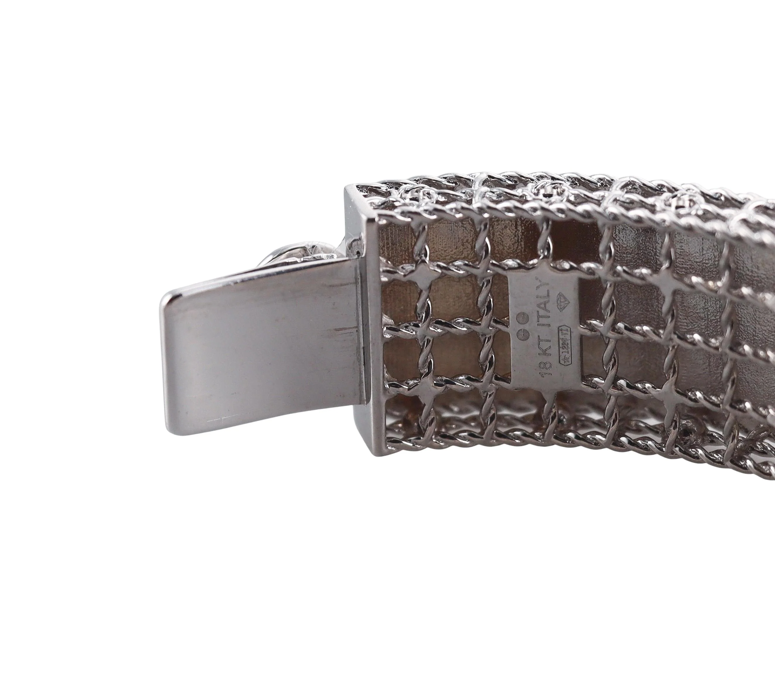 Roberto Coin Venetian Princess Diamond Gold Bangle Bracelet