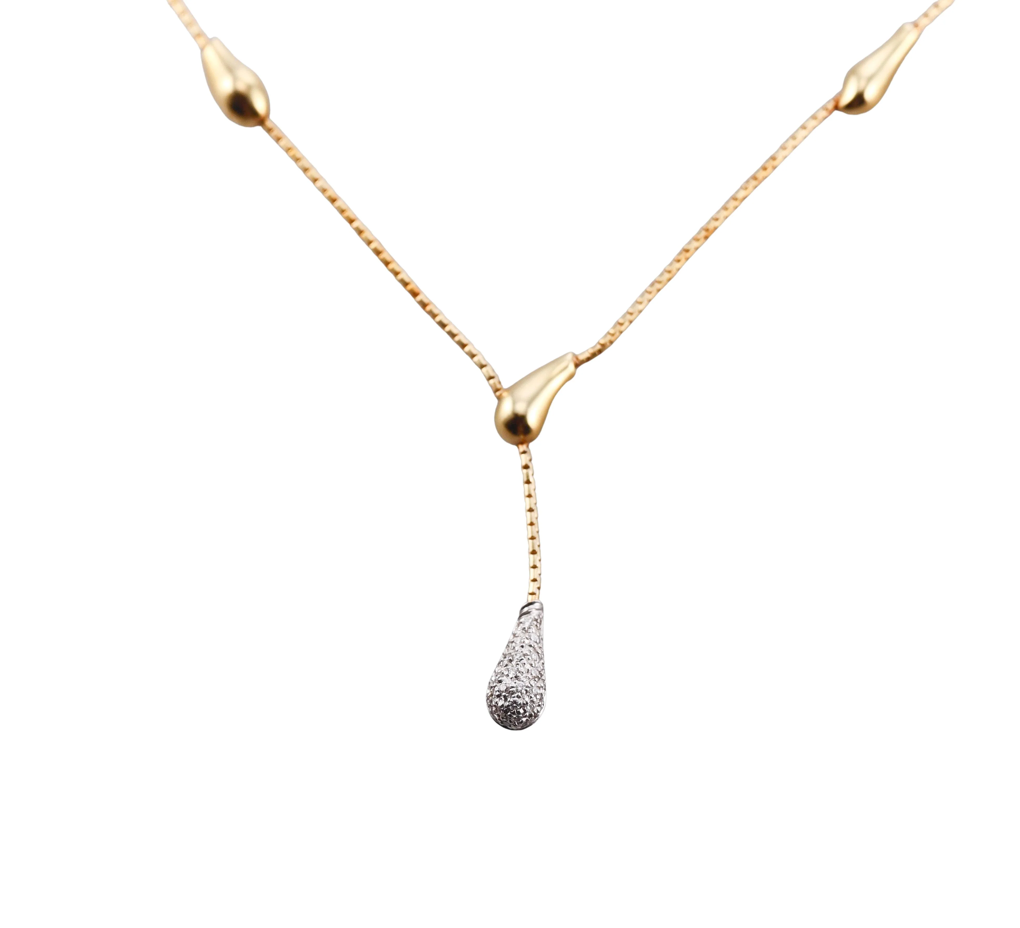 H. Stern Drops Diamond Gold Pendant Necklace