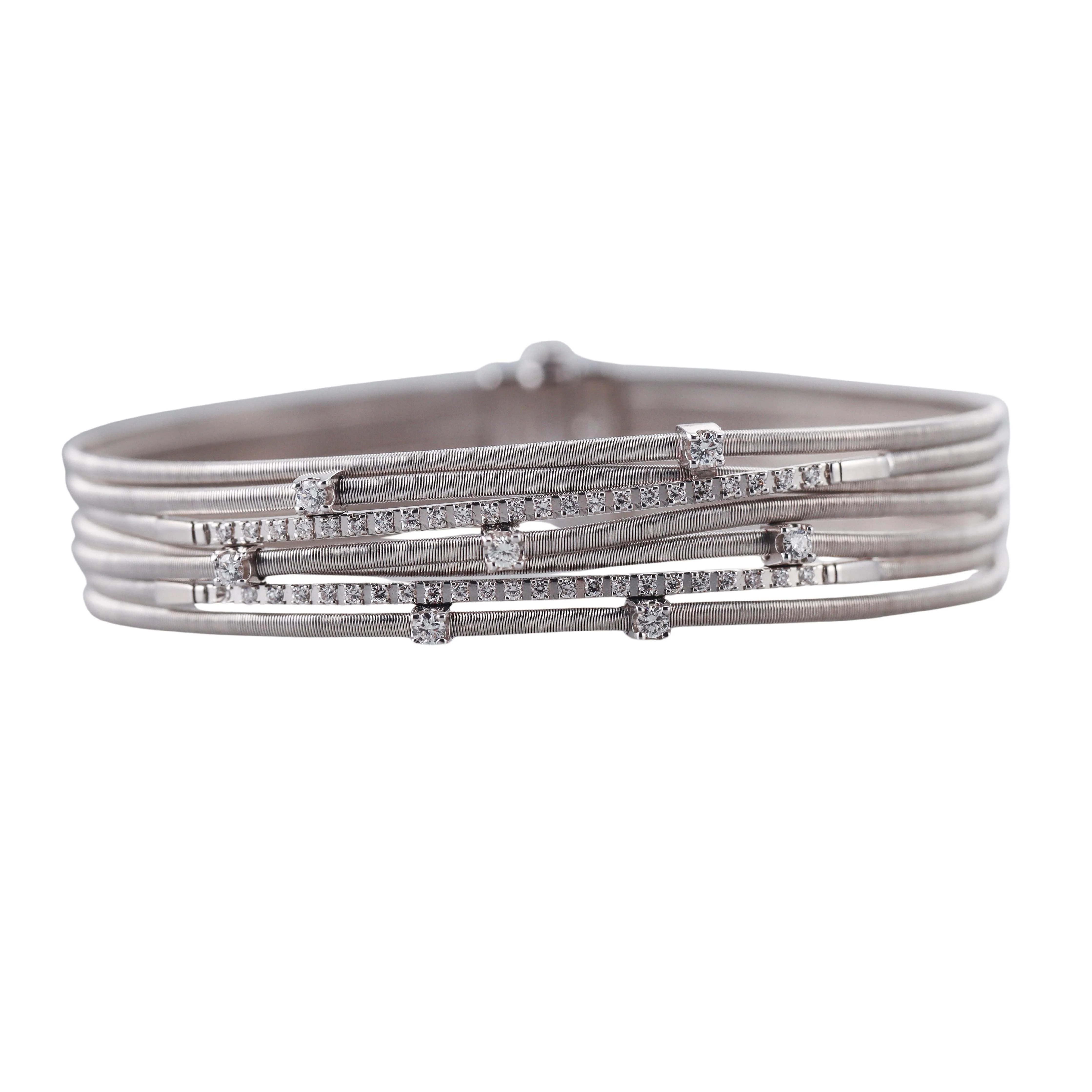 Marco Bicego Goa Diamond Seven Row Gold Bracelet