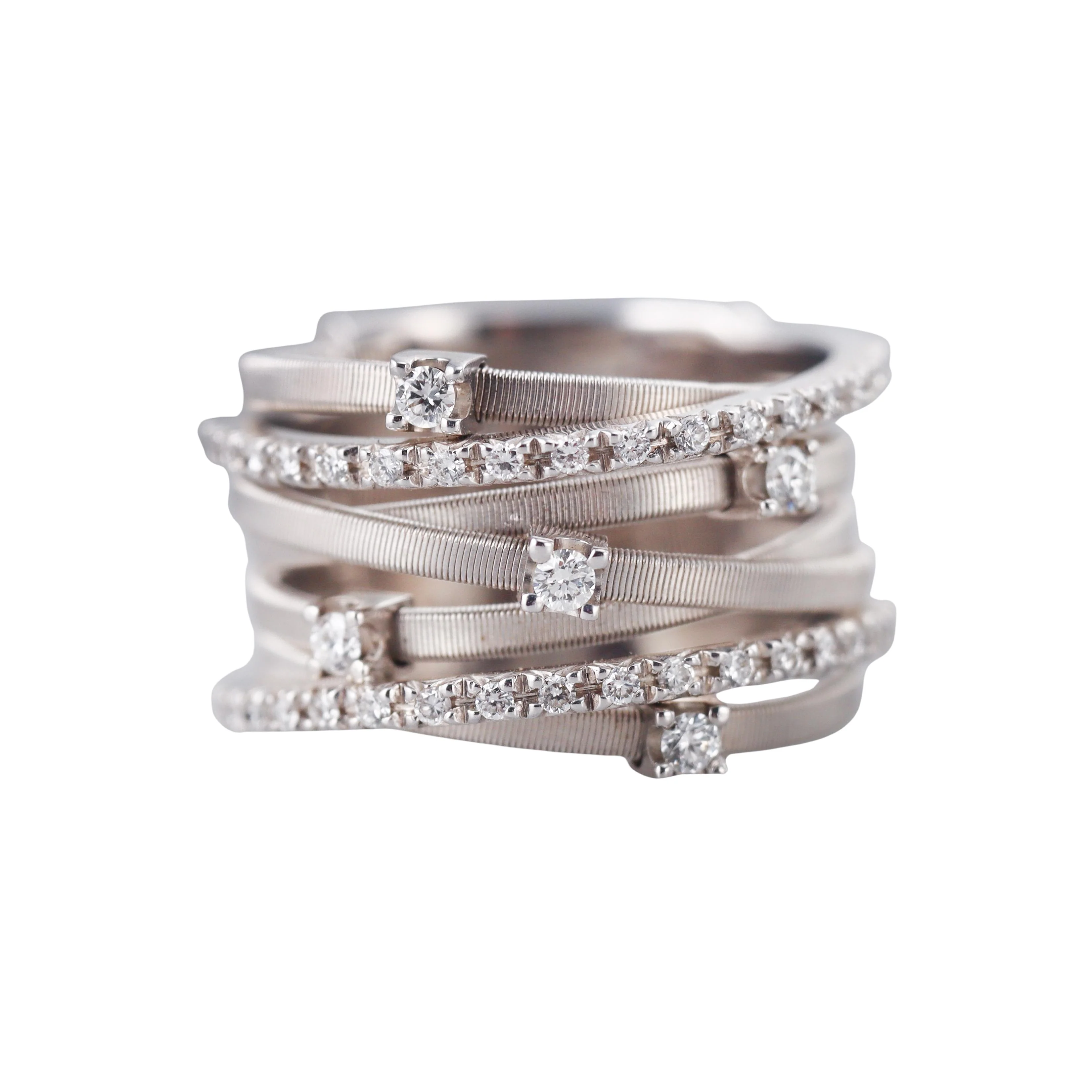 Marco Bicego Goa Diamond Gold Seven Row Ring