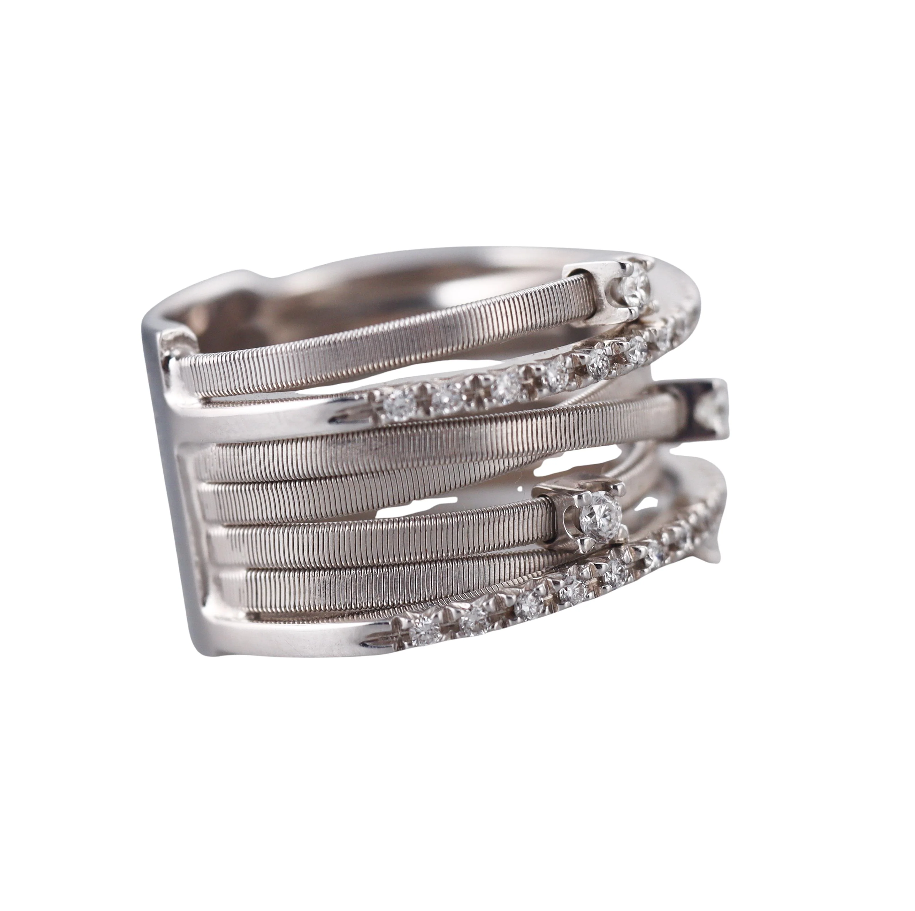 Marco Bicego Goa Diamond Gold Seven Row Ring