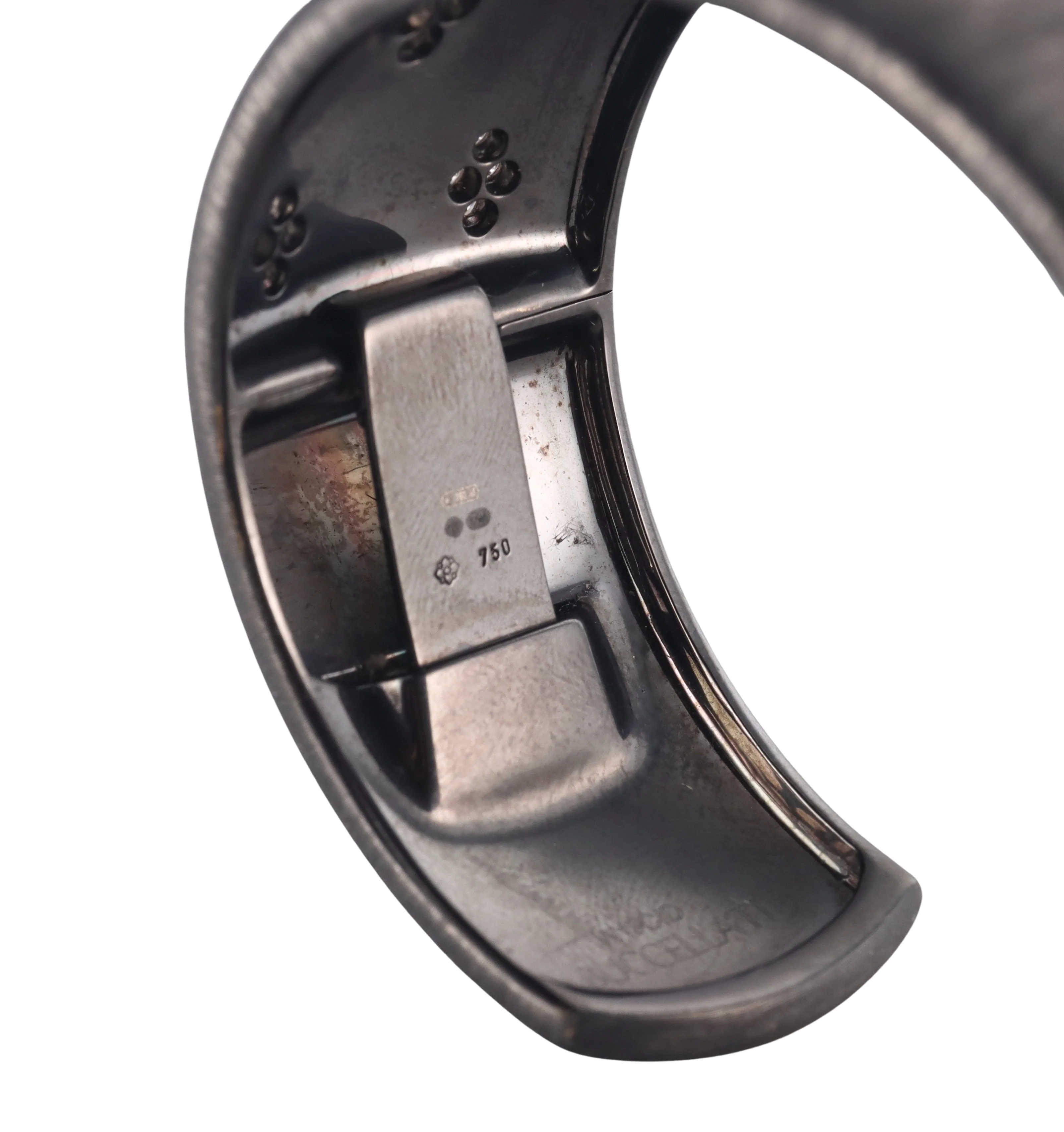 Buccellati Macri AB Diamond Blackened Gold Cuff Bracelet