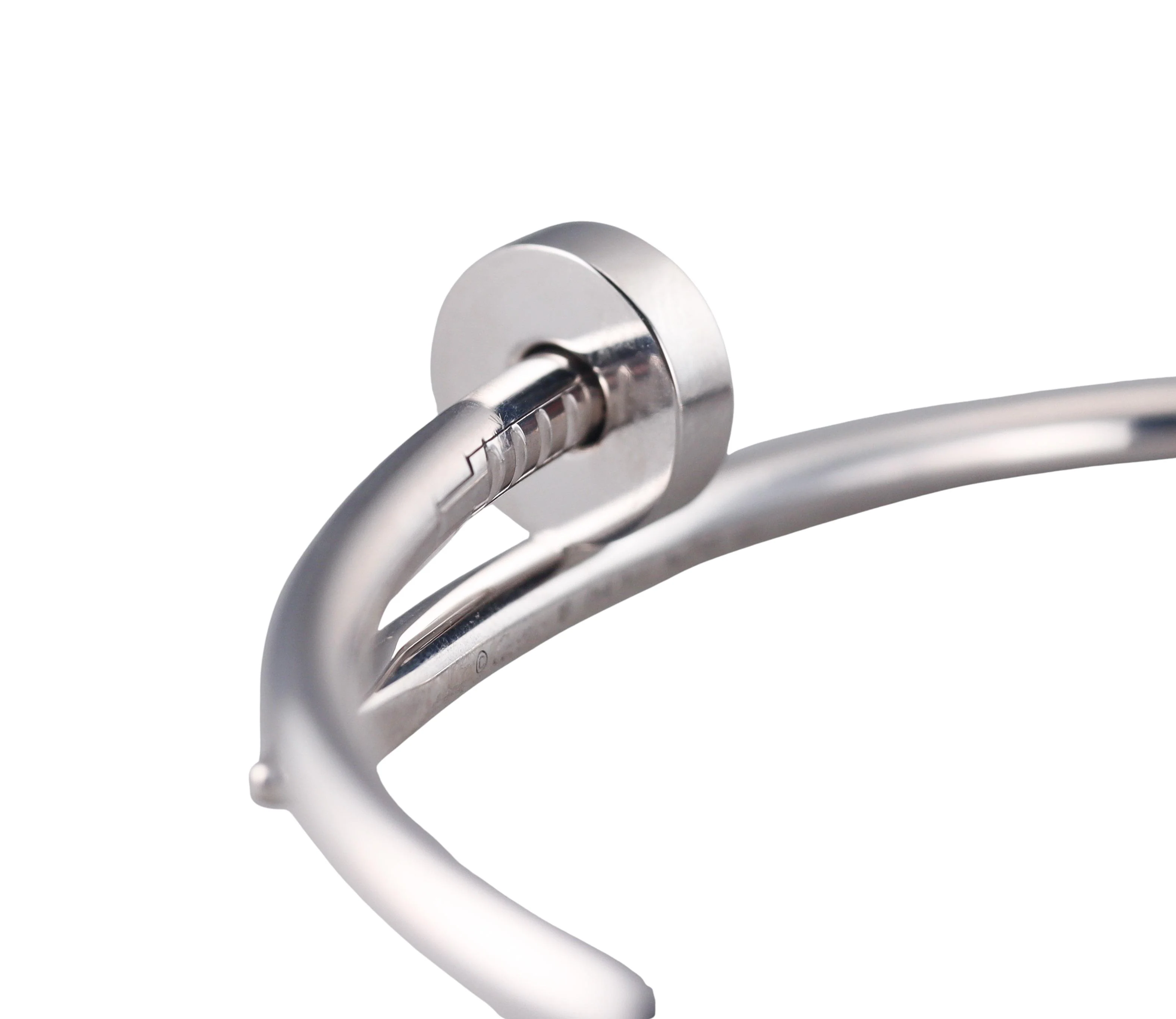 Cartier Juste Un Clou Nail White Gold Bracelet Size 18