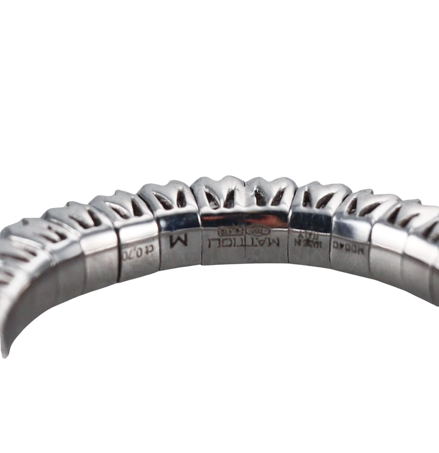 Mattioli X-Band 0.74ctw Diamond Gold Flexible Eternity Band Ring