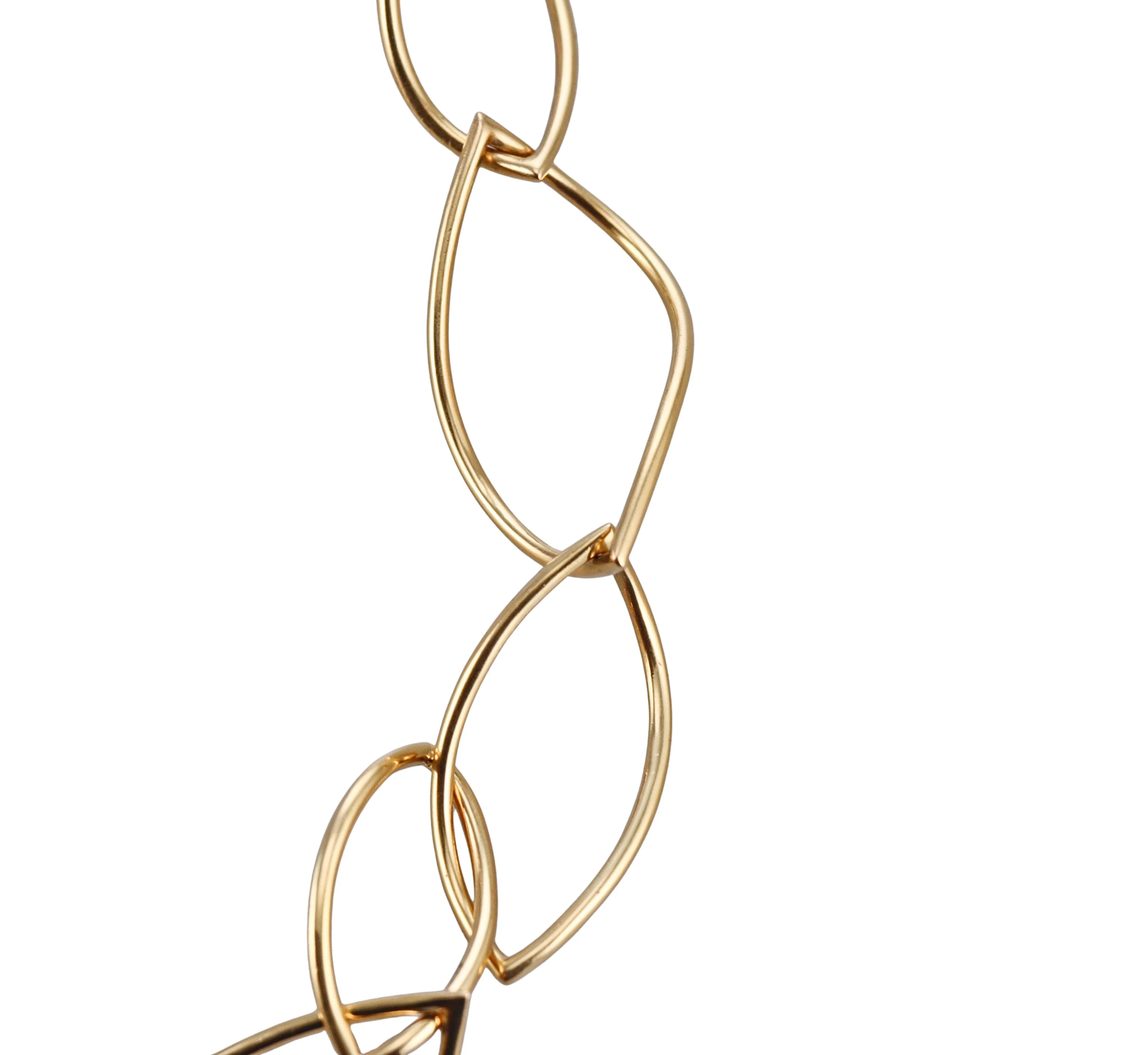 Mattioli Navettes Diamond Gold Link Necklace