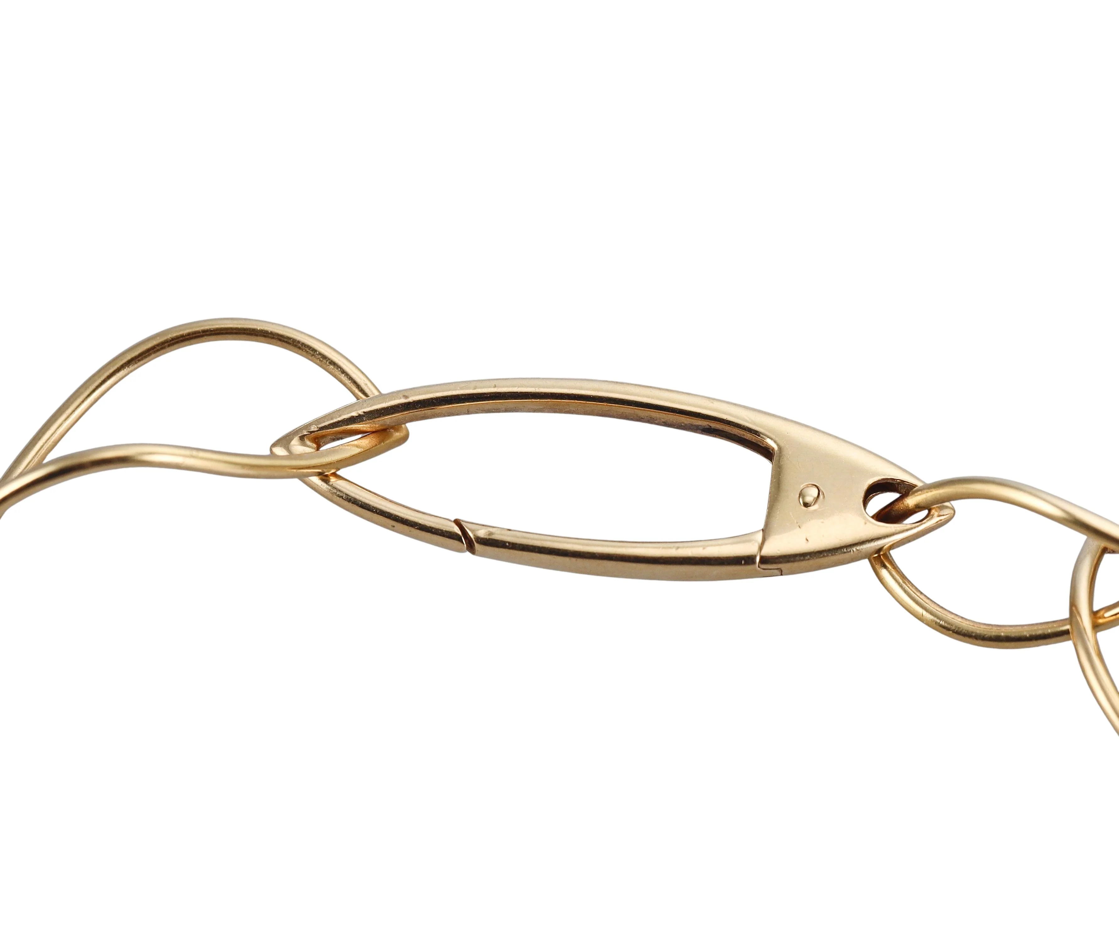 Mattioli Navettes Diamond Gold Link Necklace