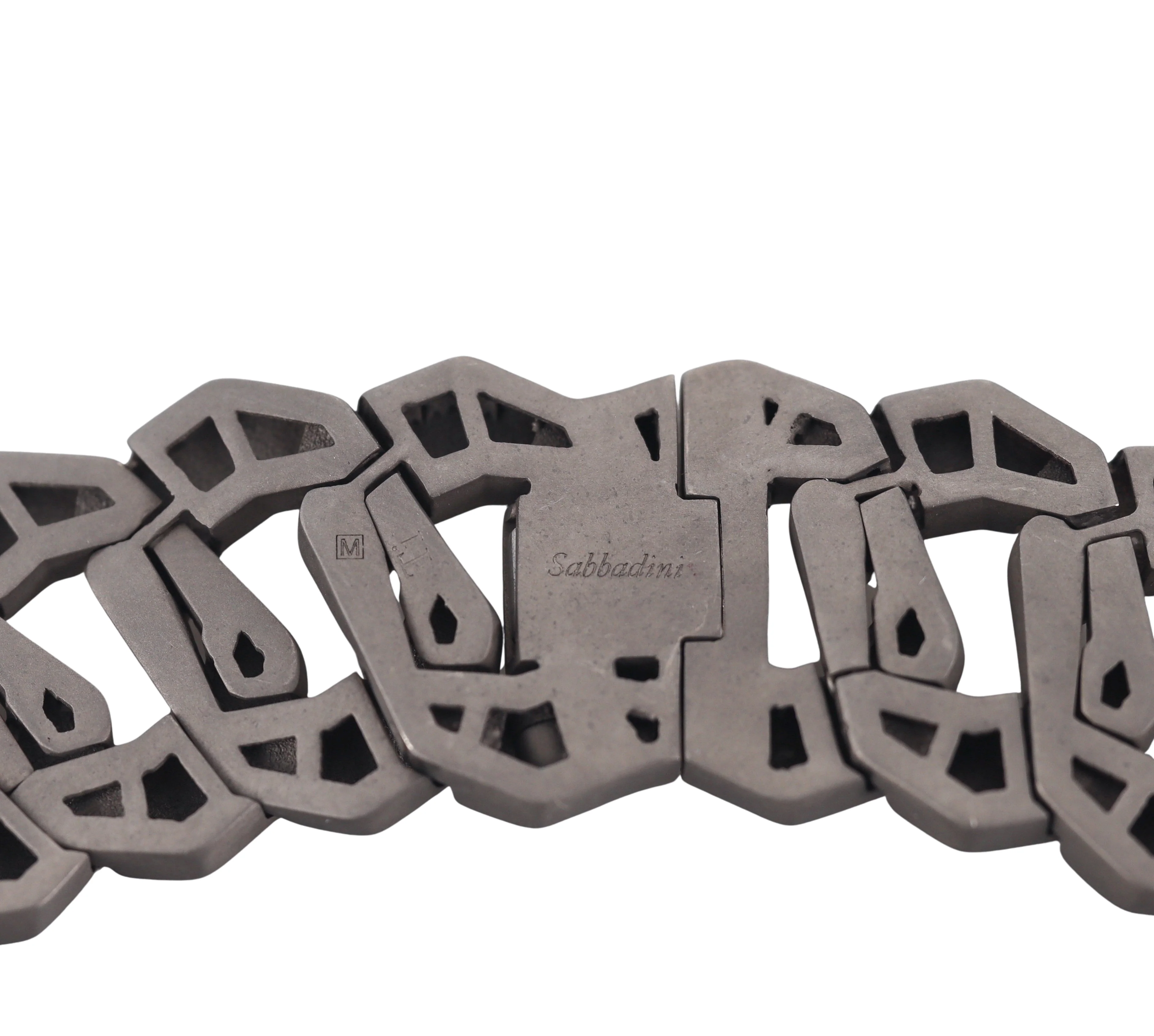 Sabbadini Titanium Rose Gold Link Necklace