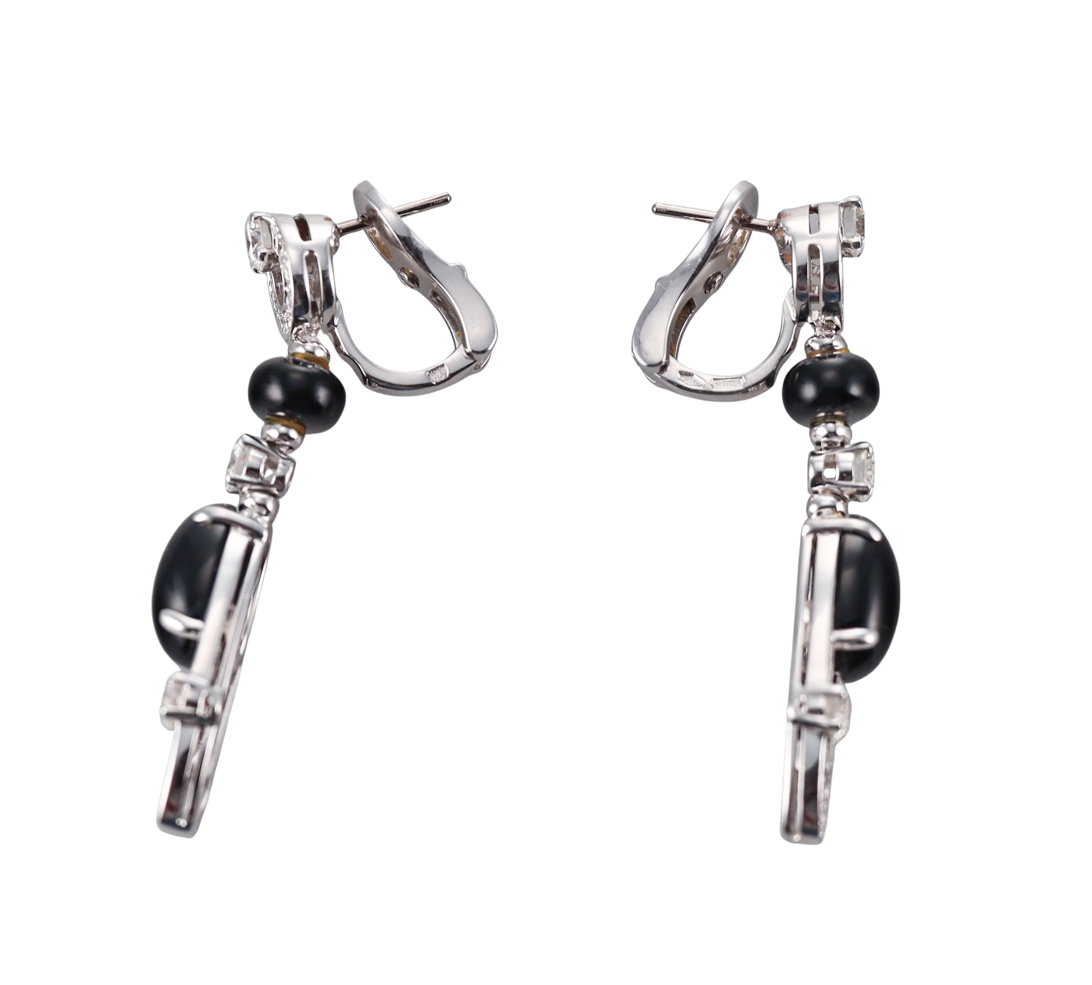 Bvlgari Bulgari Elisia Diamond Onyx White Gold Earrings