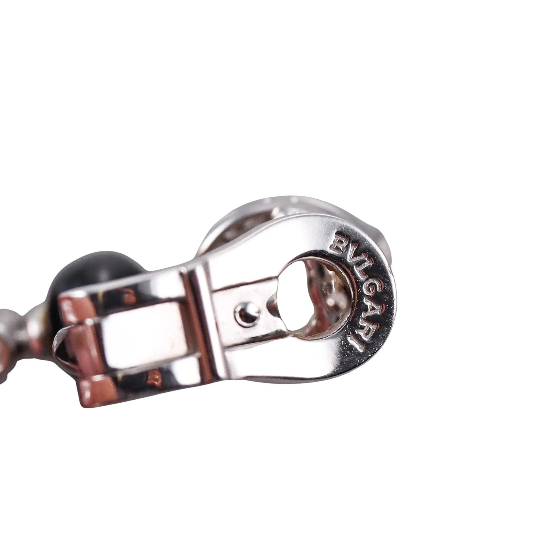 Bvlgari Bulgari Elisia Diamond Onyx White Gold Earrings