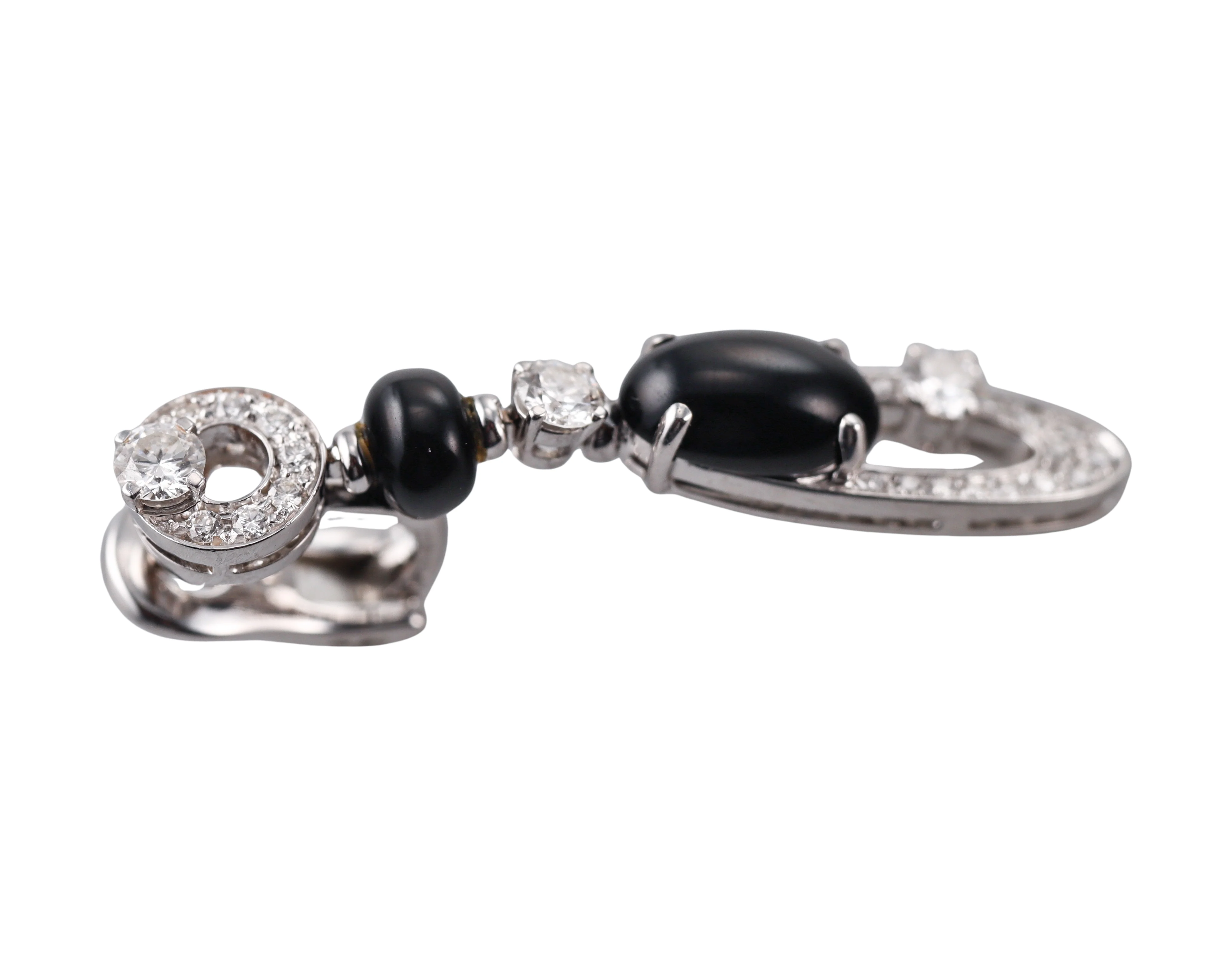 Bvlgari Bulgari Elisia Diamond Onyx White Gold Earrings