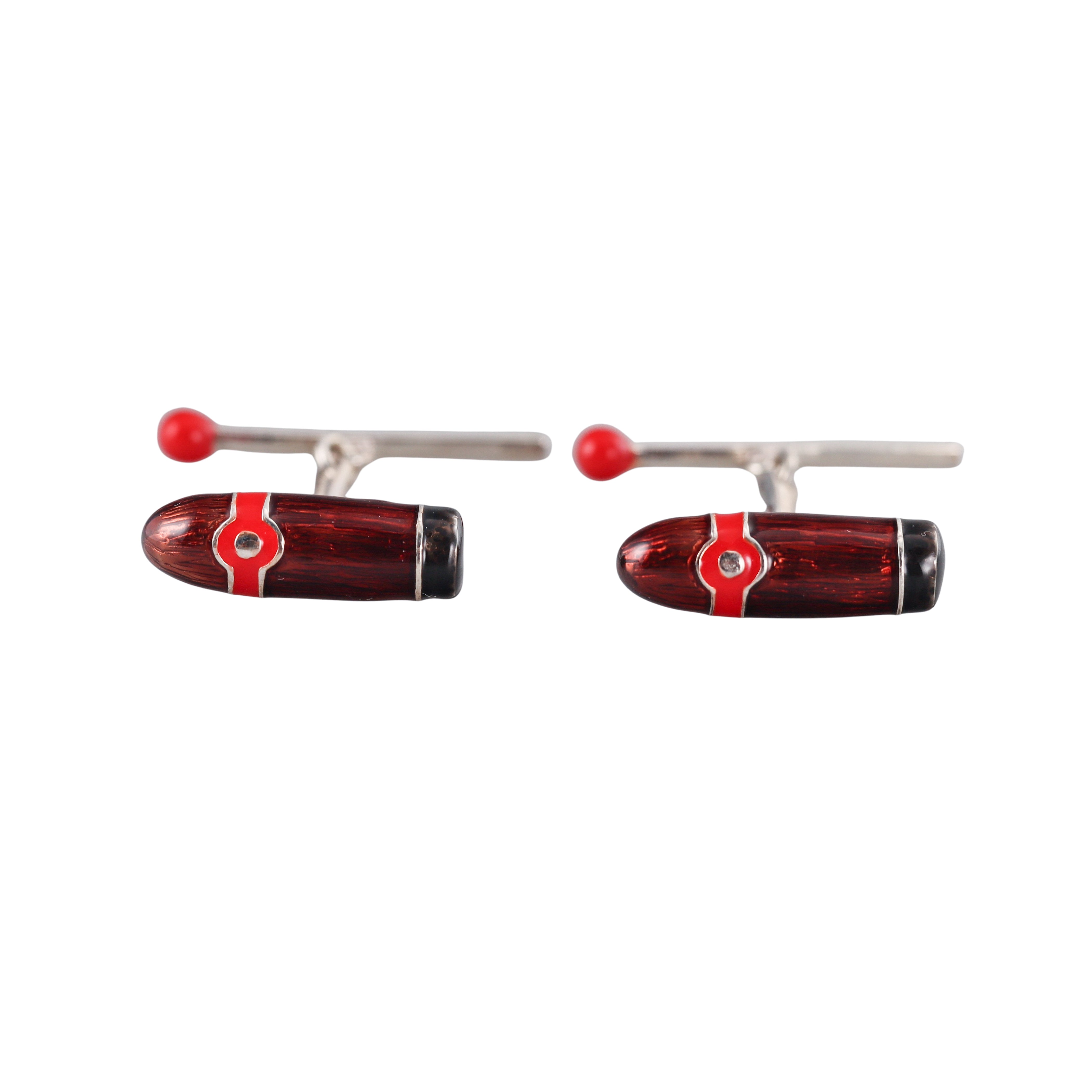 New Deakin  Francis Sterling Silver Cigar and Match Cufflinks